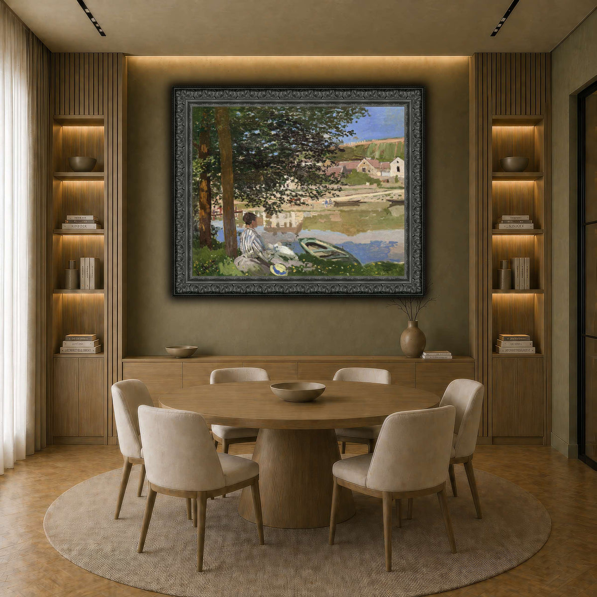 Claude_Monet_-_On_the_Bank_of_the_Seine,_Bennecourt earth-dining room