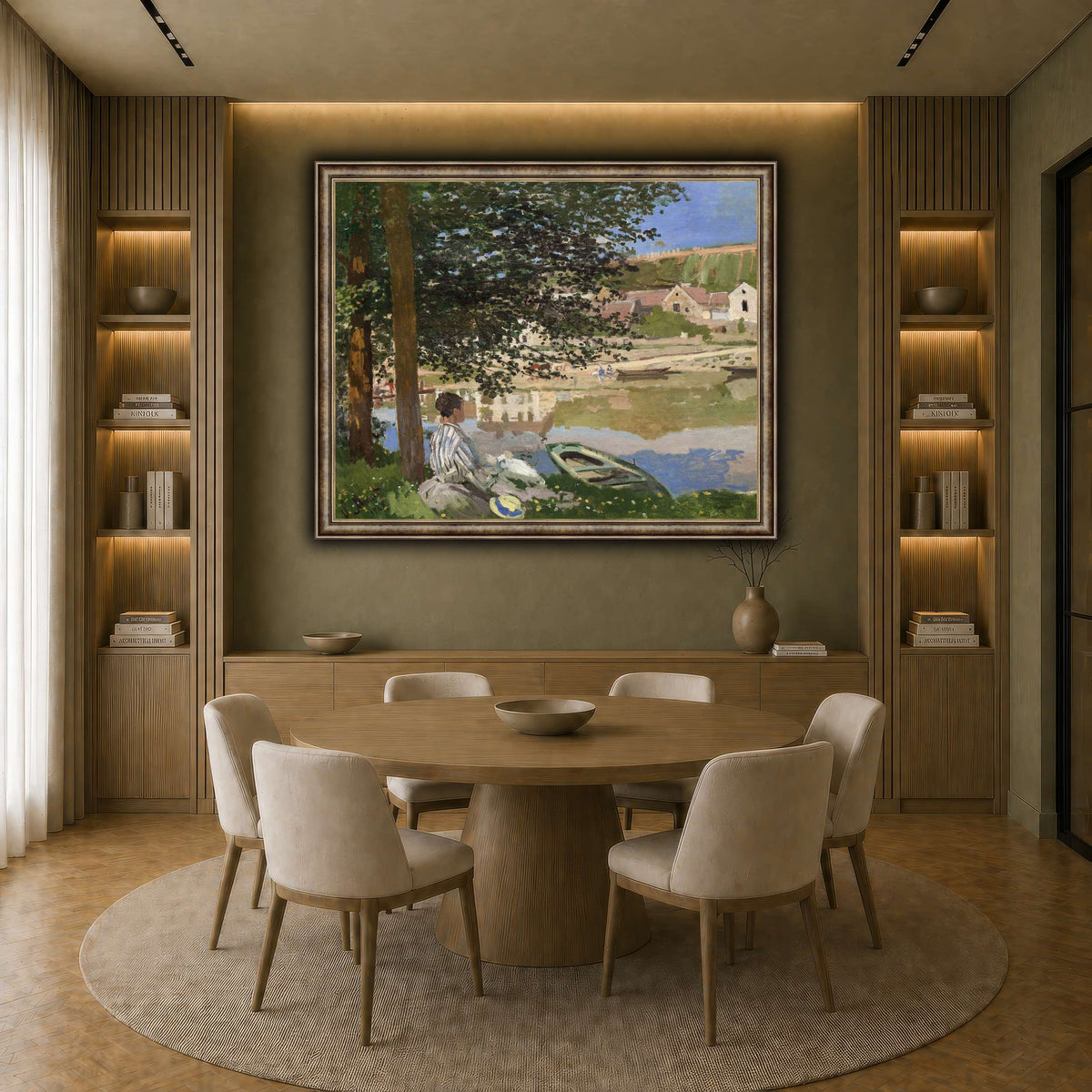 Claude_Monet_-_On_the_Bank_of_the_Seine,_Bennecourt earth-dining room