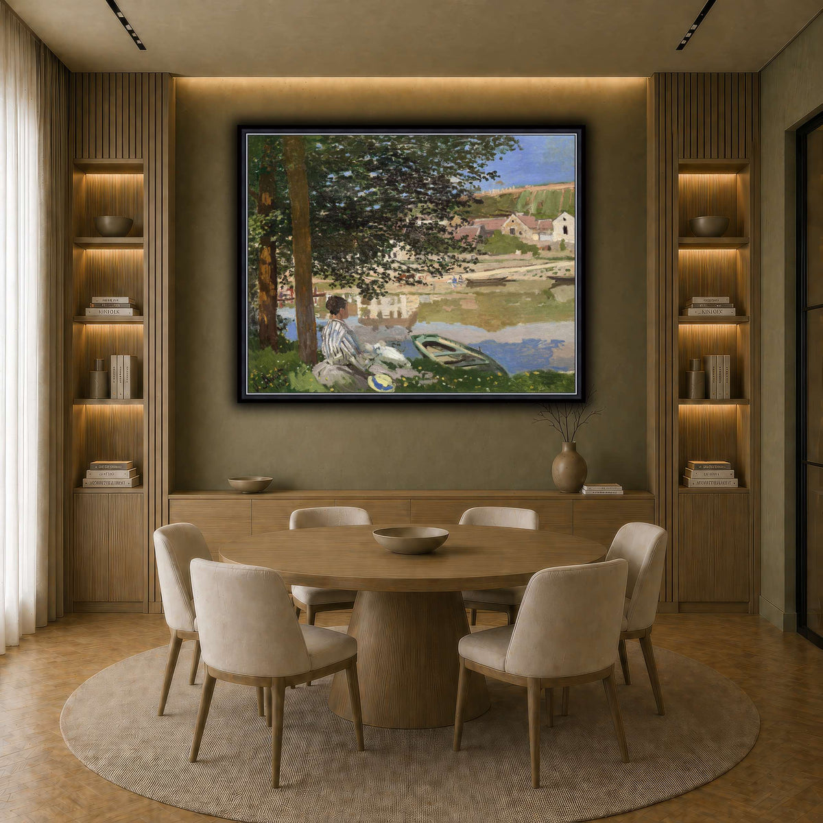 Claude_Monet_-_On_the_Bank_of_the_Seine,_Bennecourt earth-dining room