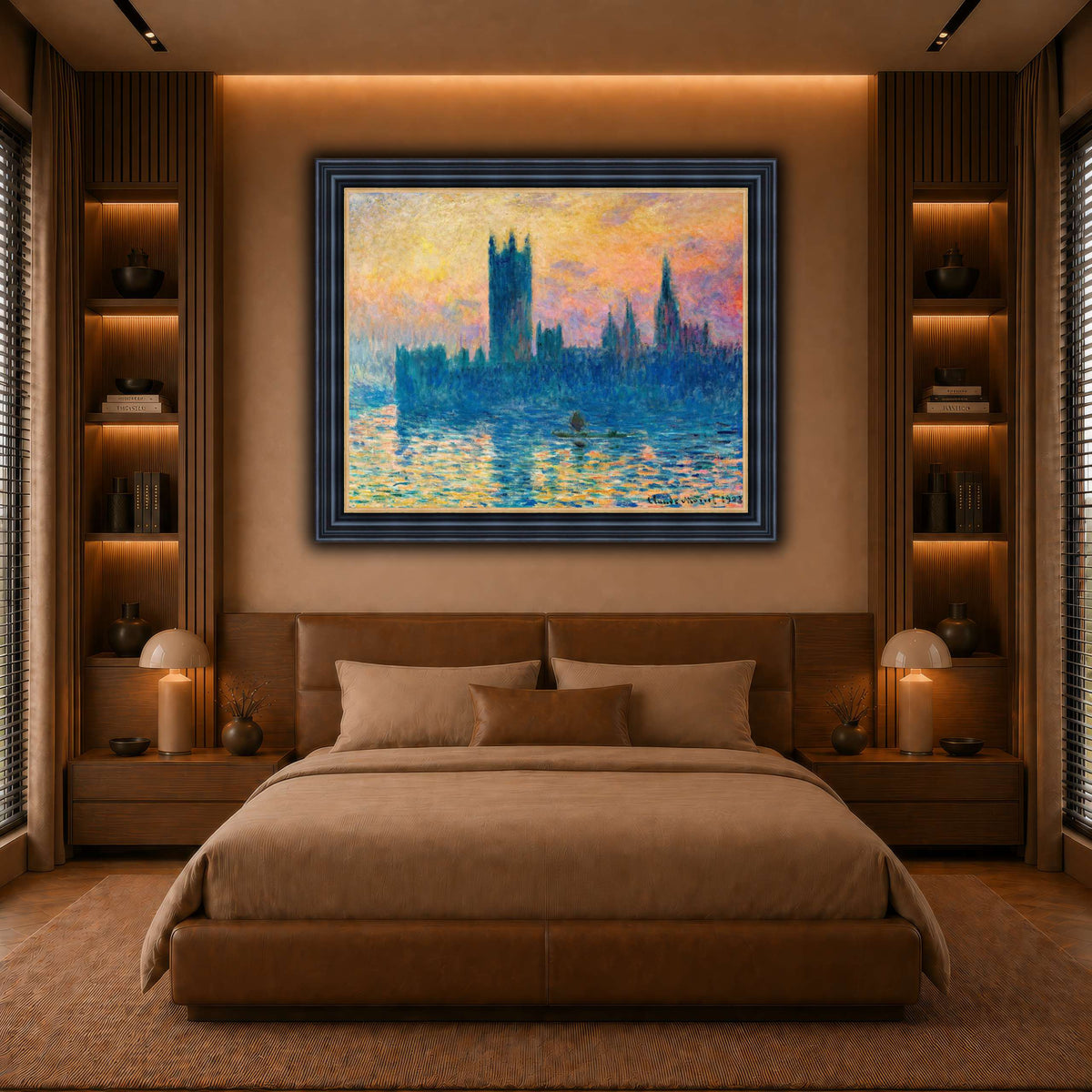 Claude_Monet_-_The_Houses_of_Parliament,_Sunset warm-bedroom