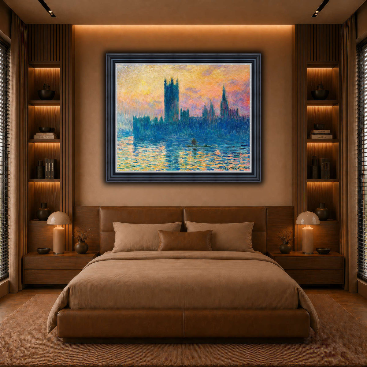 Claude_Monet_-_The_Houses_of_Parliament,_Sunset warm-bedroom