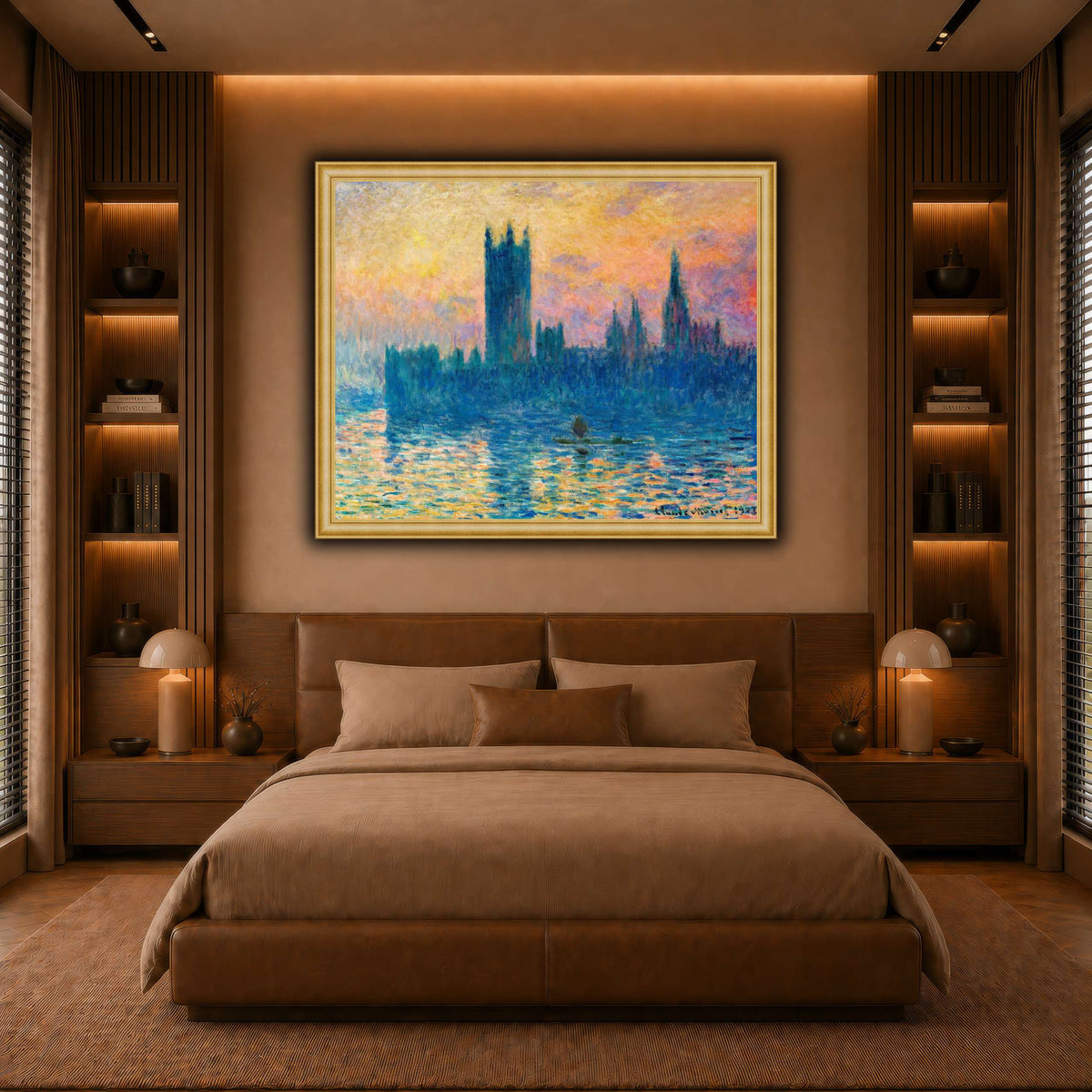 Claude_Monet_-_The_Houses_of_Parliament,_Sunset warm-bedroom