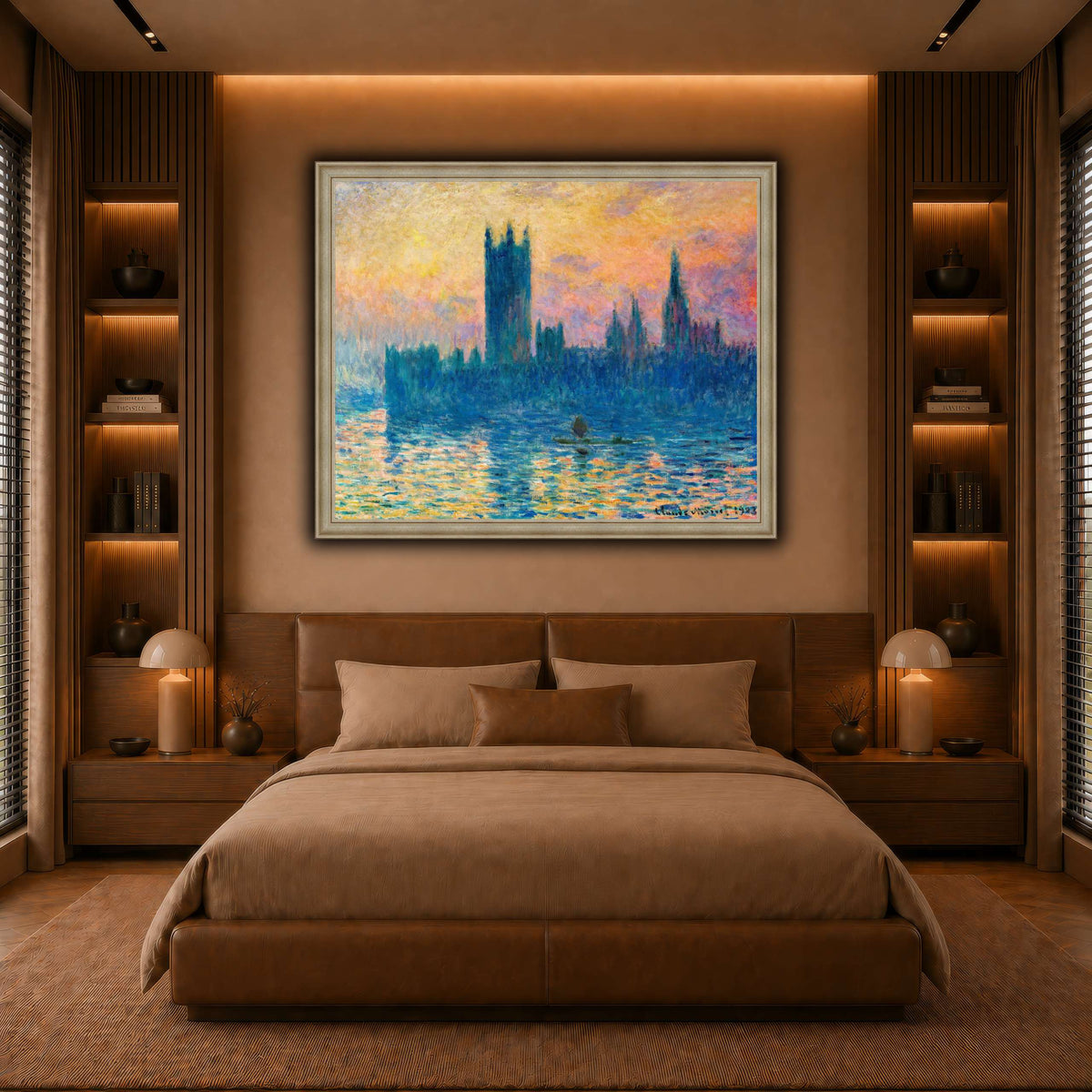 Claude_Monet_-_The_Houses_of_Parliament,_Sunset warm-bedroom