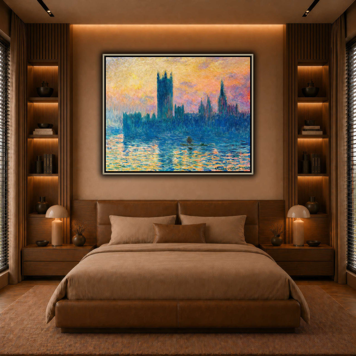Claude_Monet_-_The_Houses_of_Parliament,_Sunset warm-bedroom