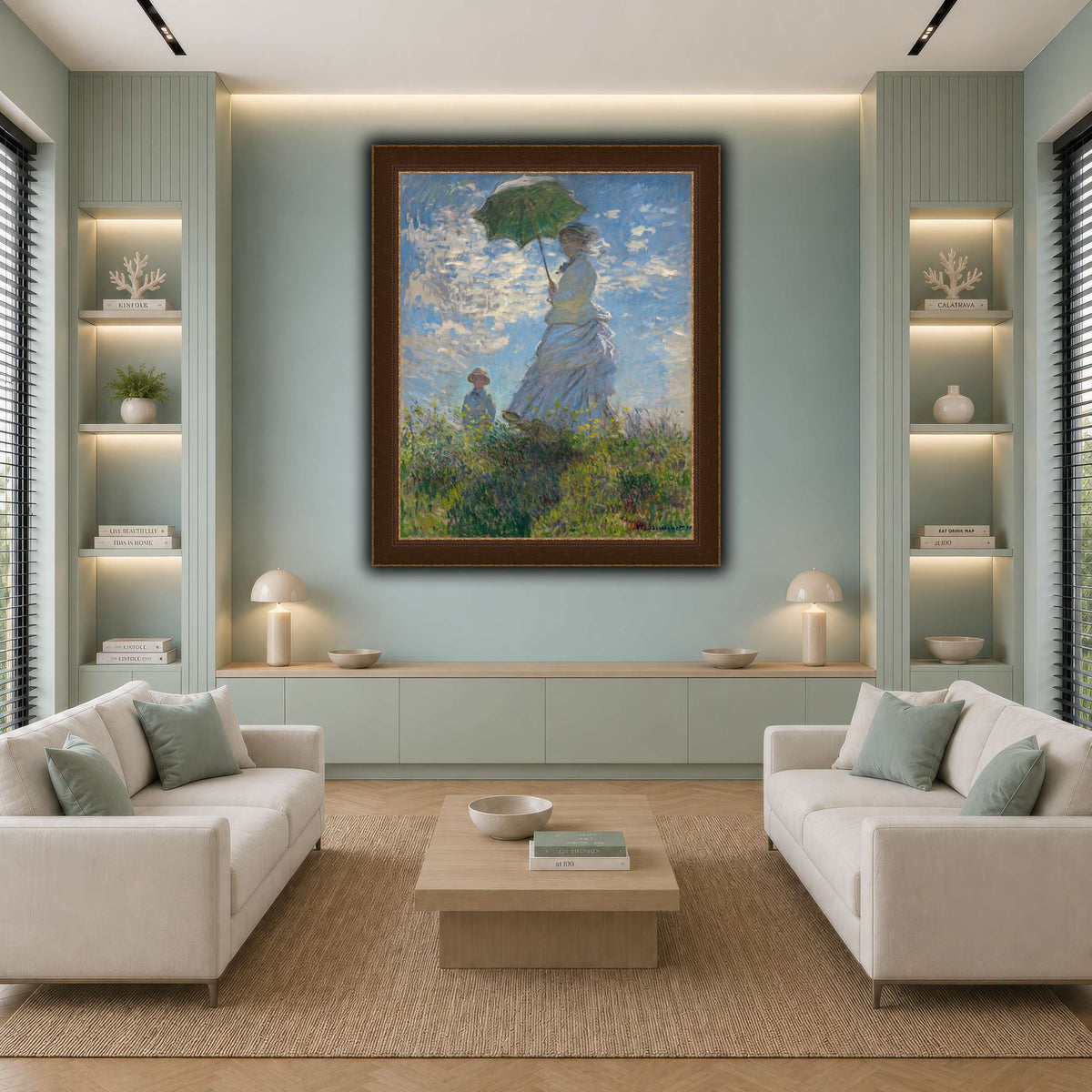 Claude_Monet_-_Woman_with_a_Parasol_-_Madame_Monet_and_Her_Son cool-living room