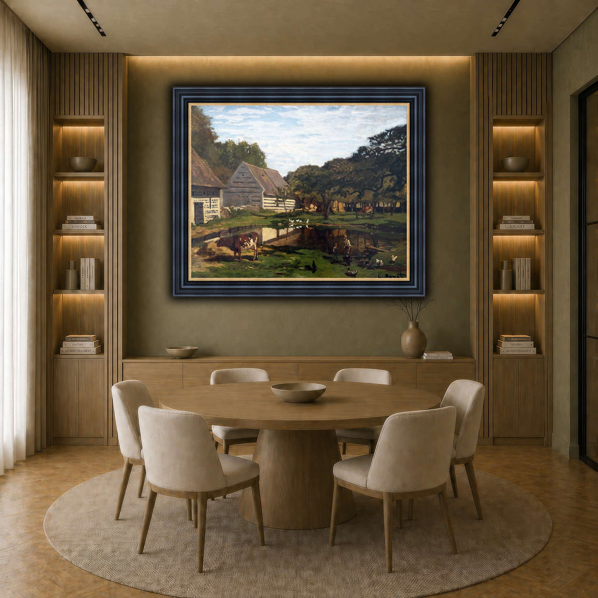 Cour_de_ferme_en_Normandie_-_Claude_Monet earth-dining room