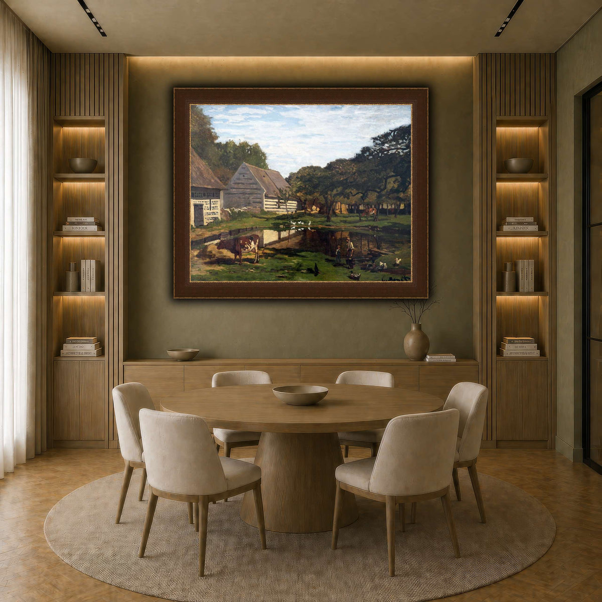 Cour_de_ferme_en_Normandie_-_Claude_Monet earth-dining room