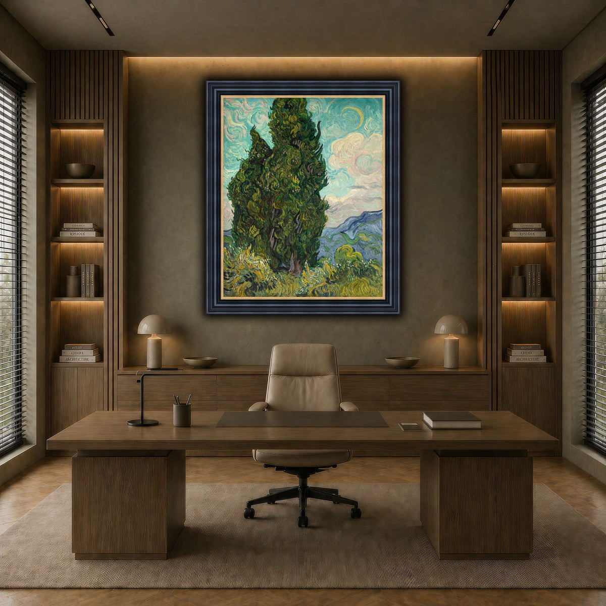 Cypresses earth-office