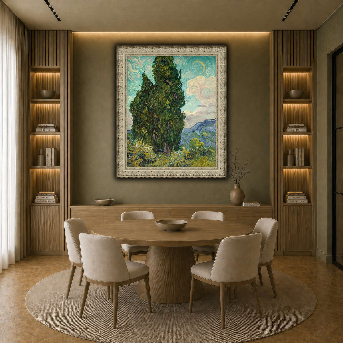 Cypresses earth-dining room