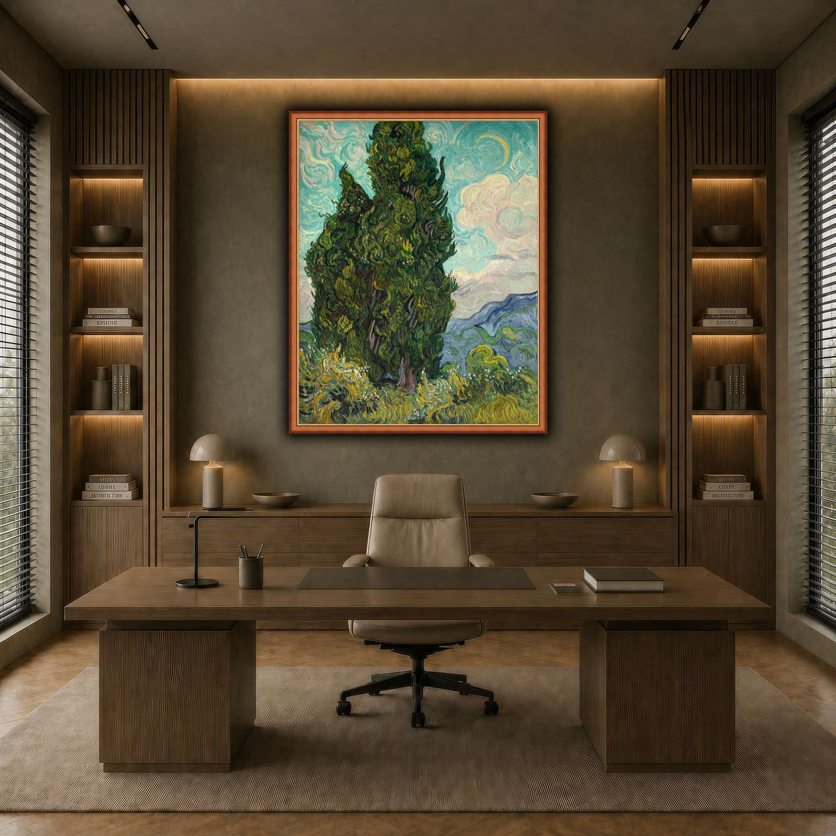 Cypresses earth-office