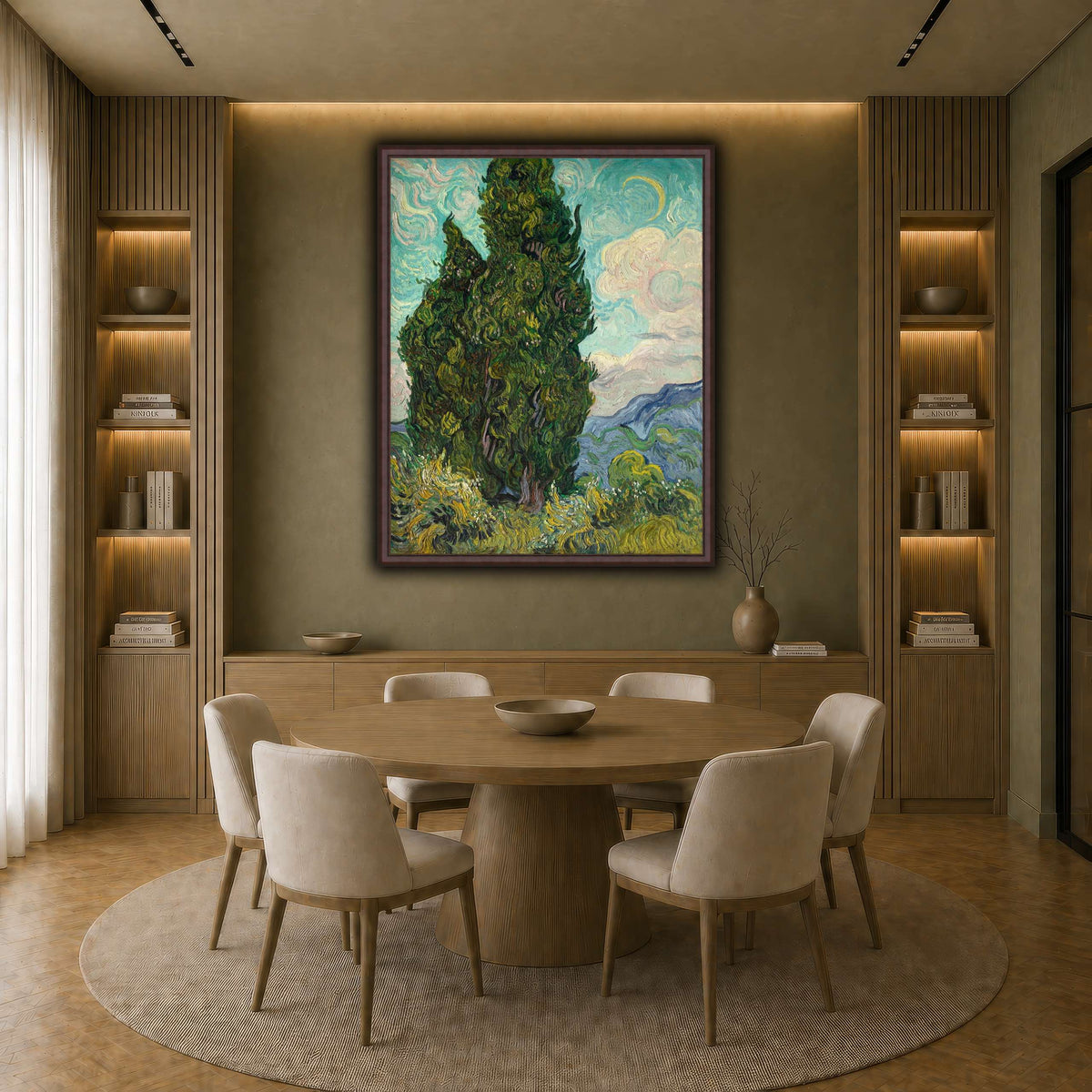 Cypresses earth-dining room