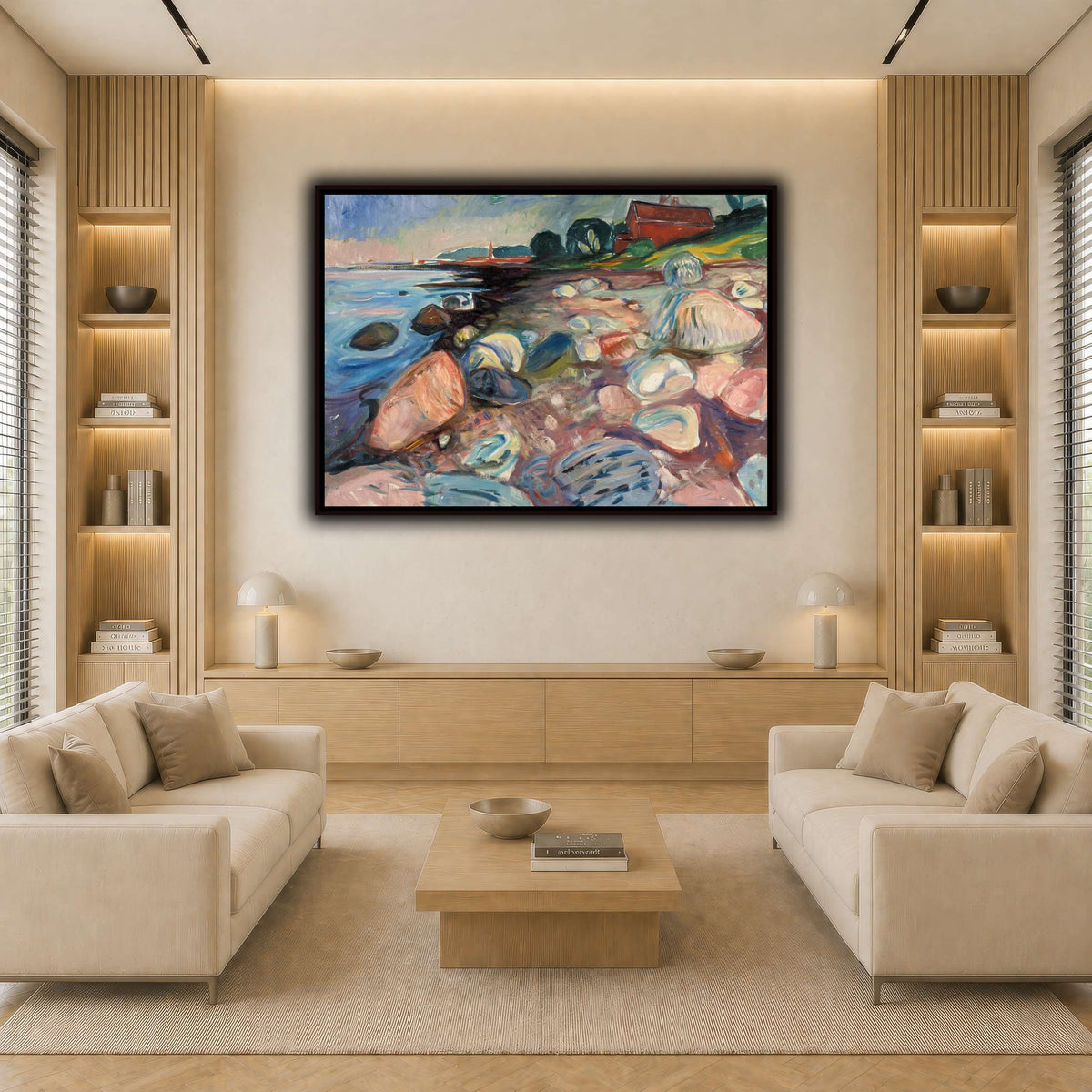 Edvard_Munch_-_Beach light neutral-living room