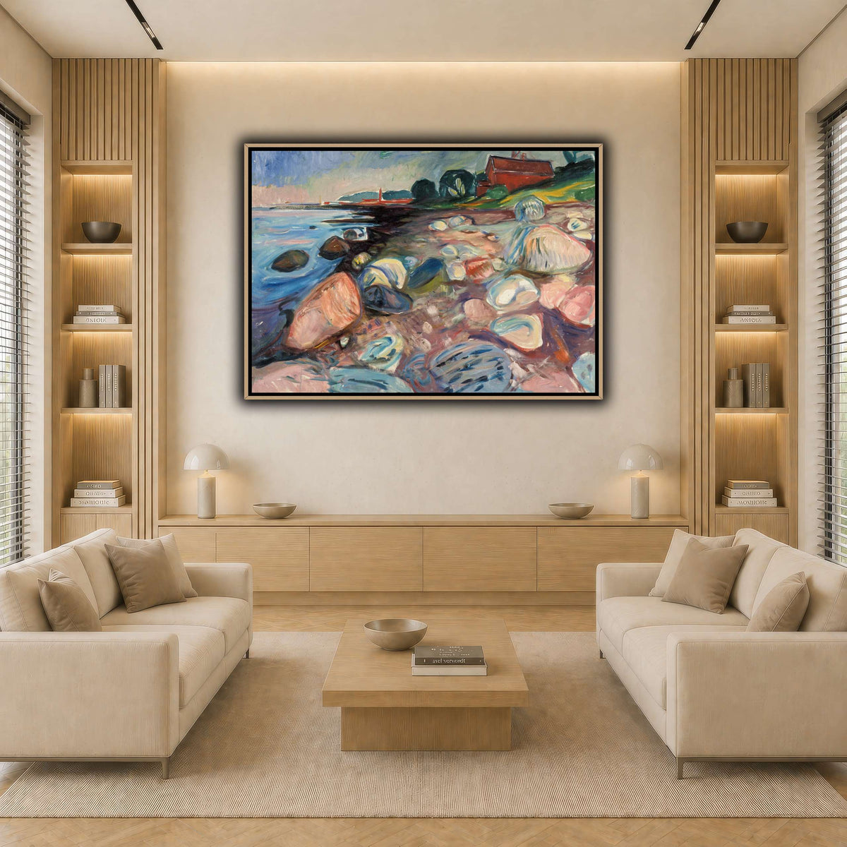 Edvard_Munch_-_Beach light neutral-living room