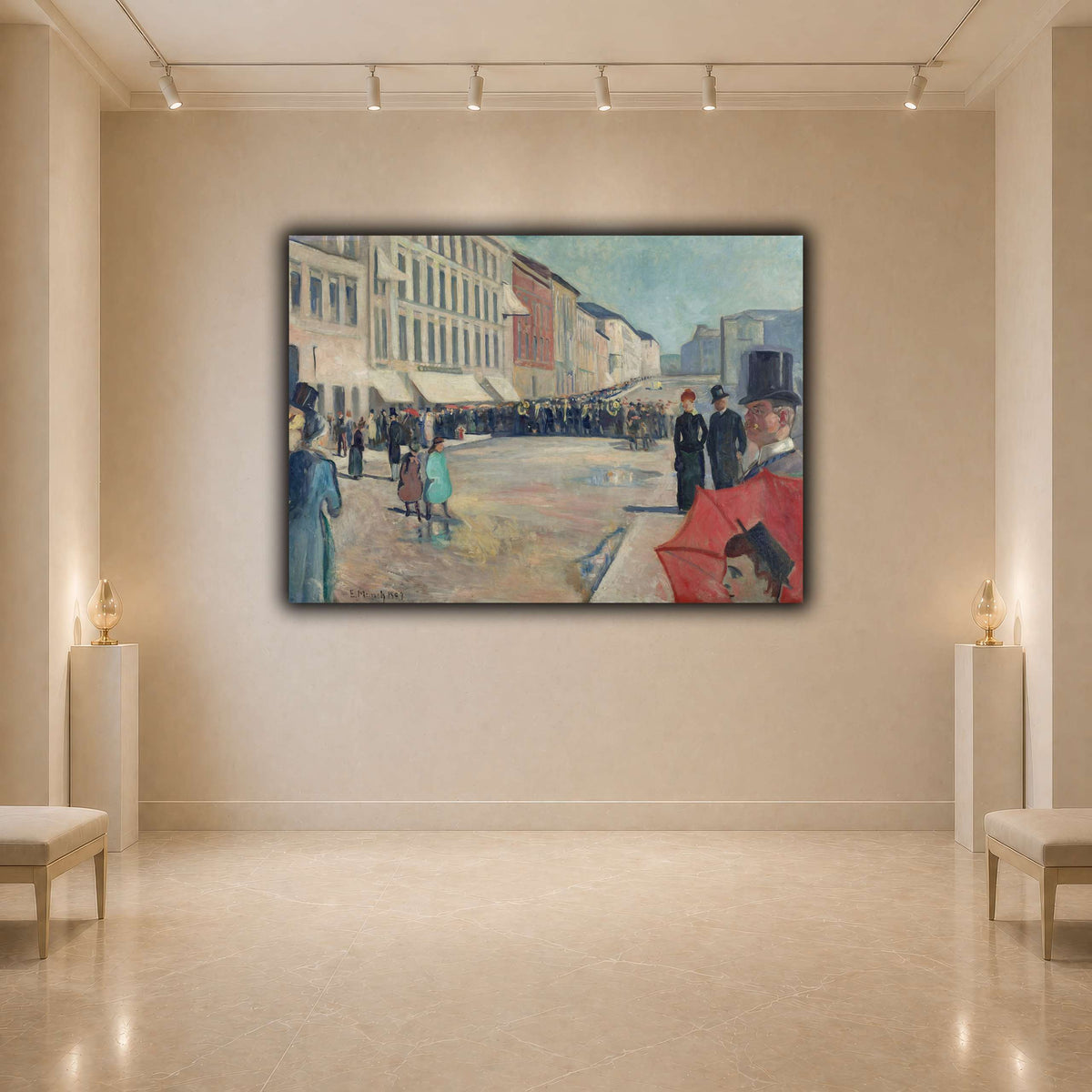 Edvard_Munch_-_Music_on_the_Karl_Johan_Street light neutral- agallery