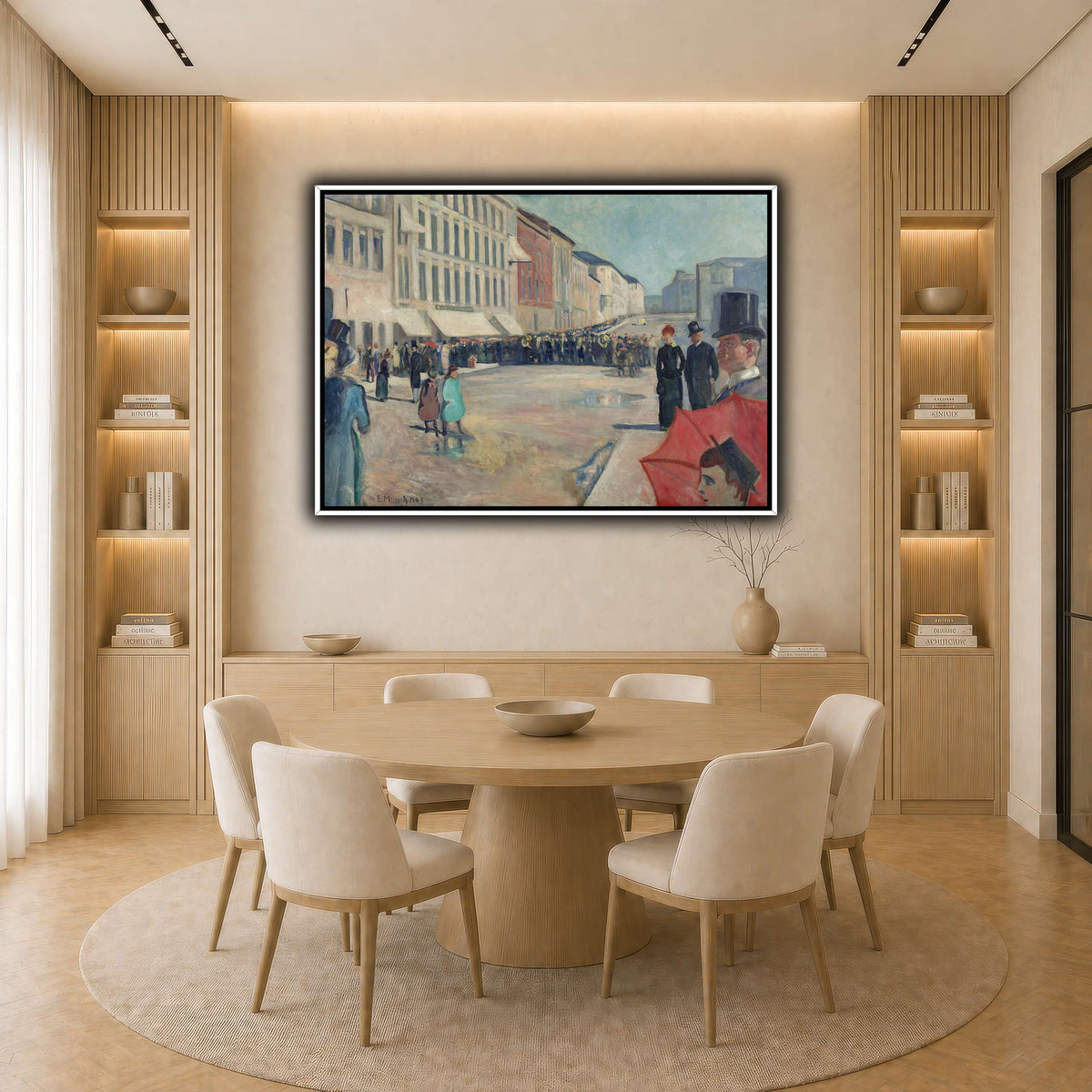 Edvard_Munch_-_Music_on_the_Karl_Johan_Street light neutral-dining room