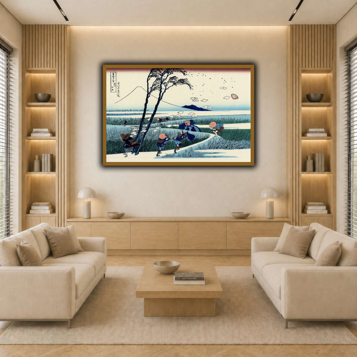 Ejiri_in_the_Suruga_province_Katsushika Hokusai  light neutral-living room