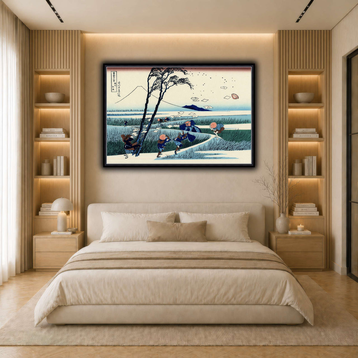 Ejiri_in_the_Suruga_province_Katsushika Hokusai  light neutral- bedroom