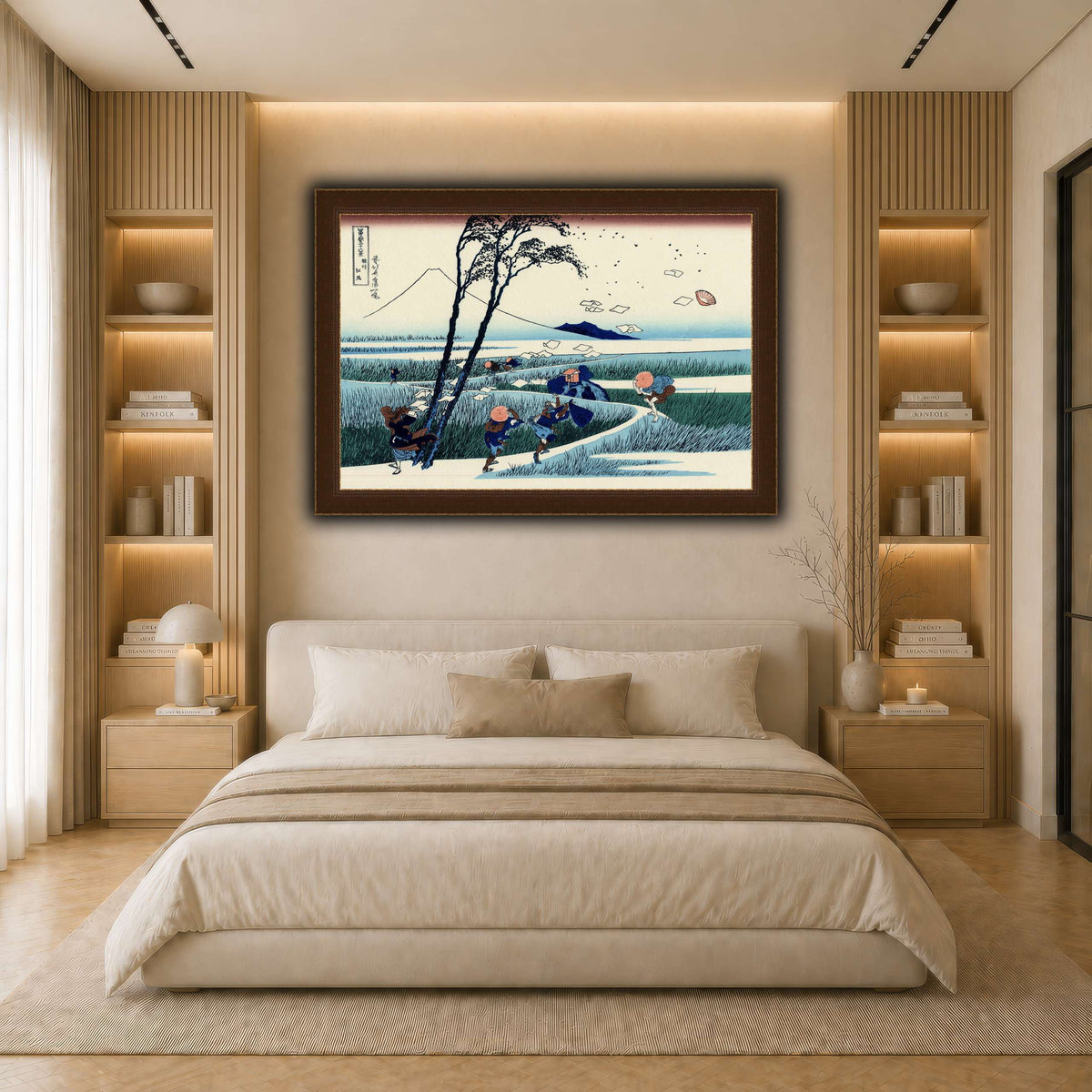 Ejiri_in_the_Suruga_province_Katsushika Hokusai  light neutral- bedroom