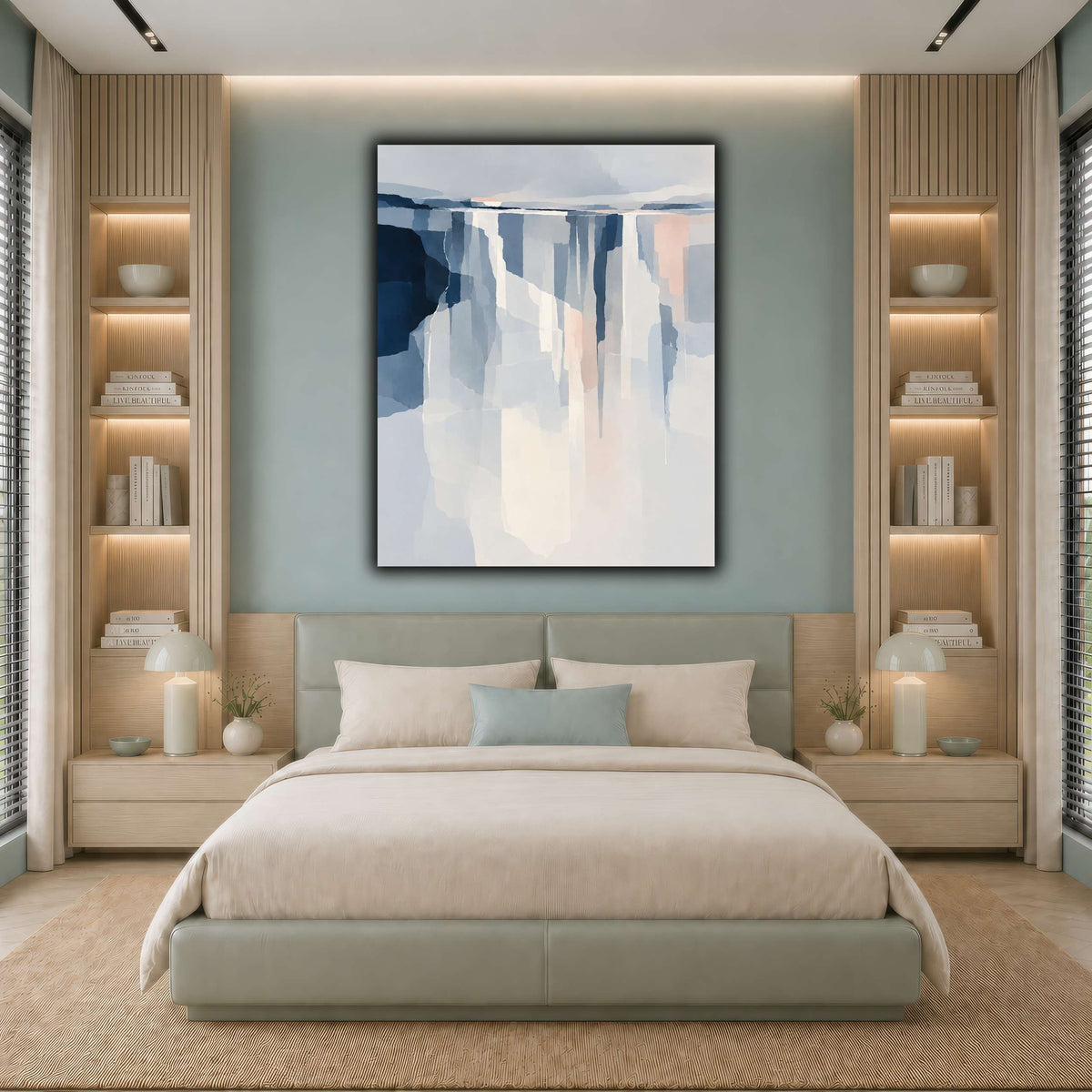 Fragmented Silver Horizon-6 cool-bedroom