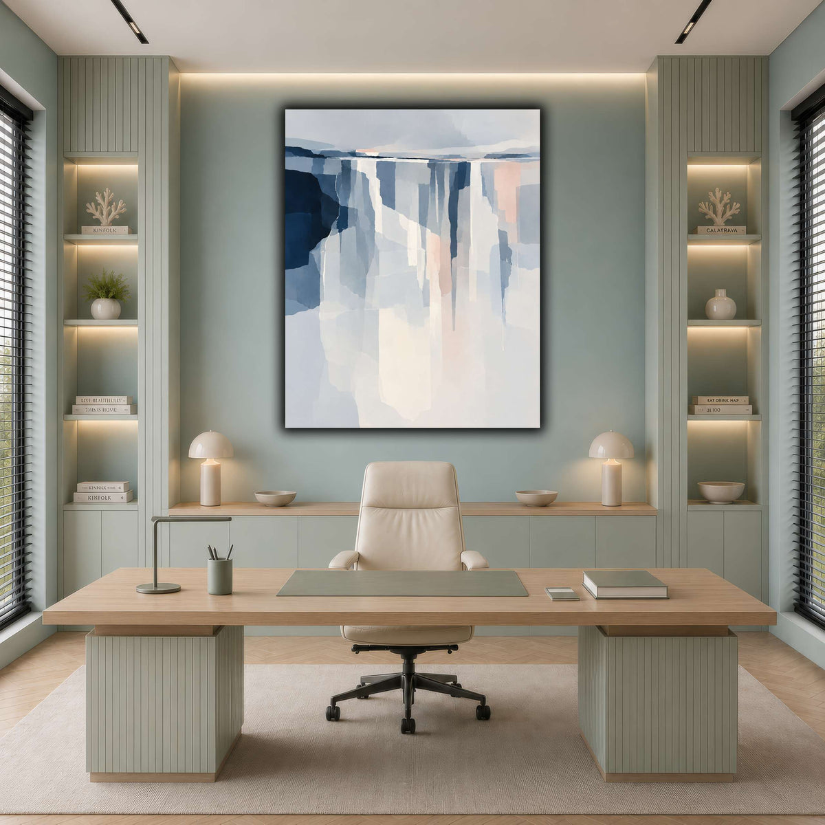 Fragmented Silver Horizon-6 cool-office