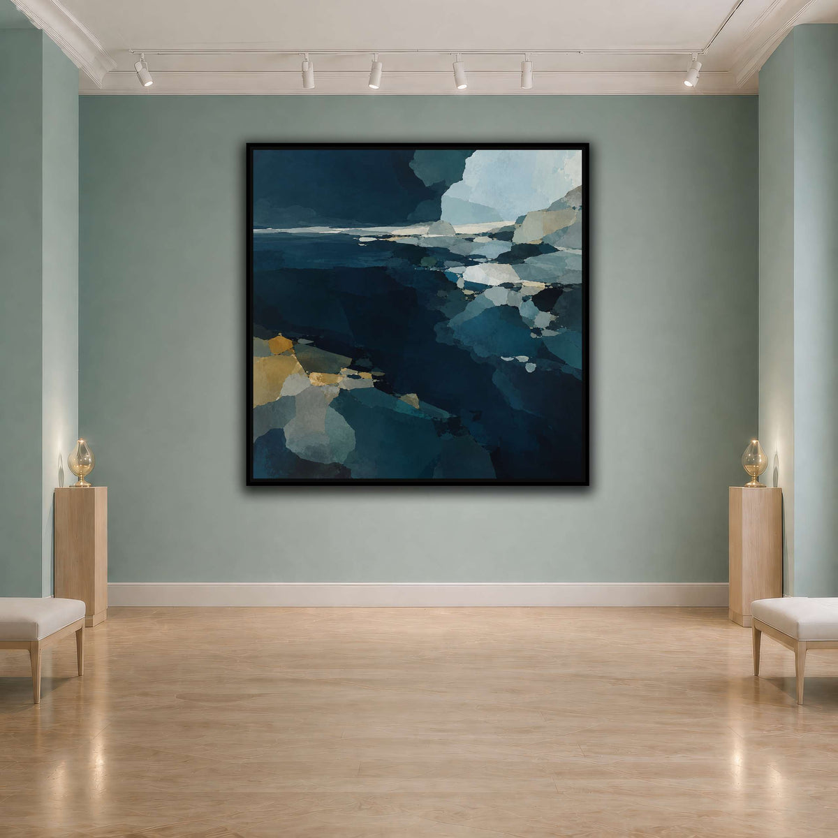 Fragmented coast in deep blue-6 cool-agallery