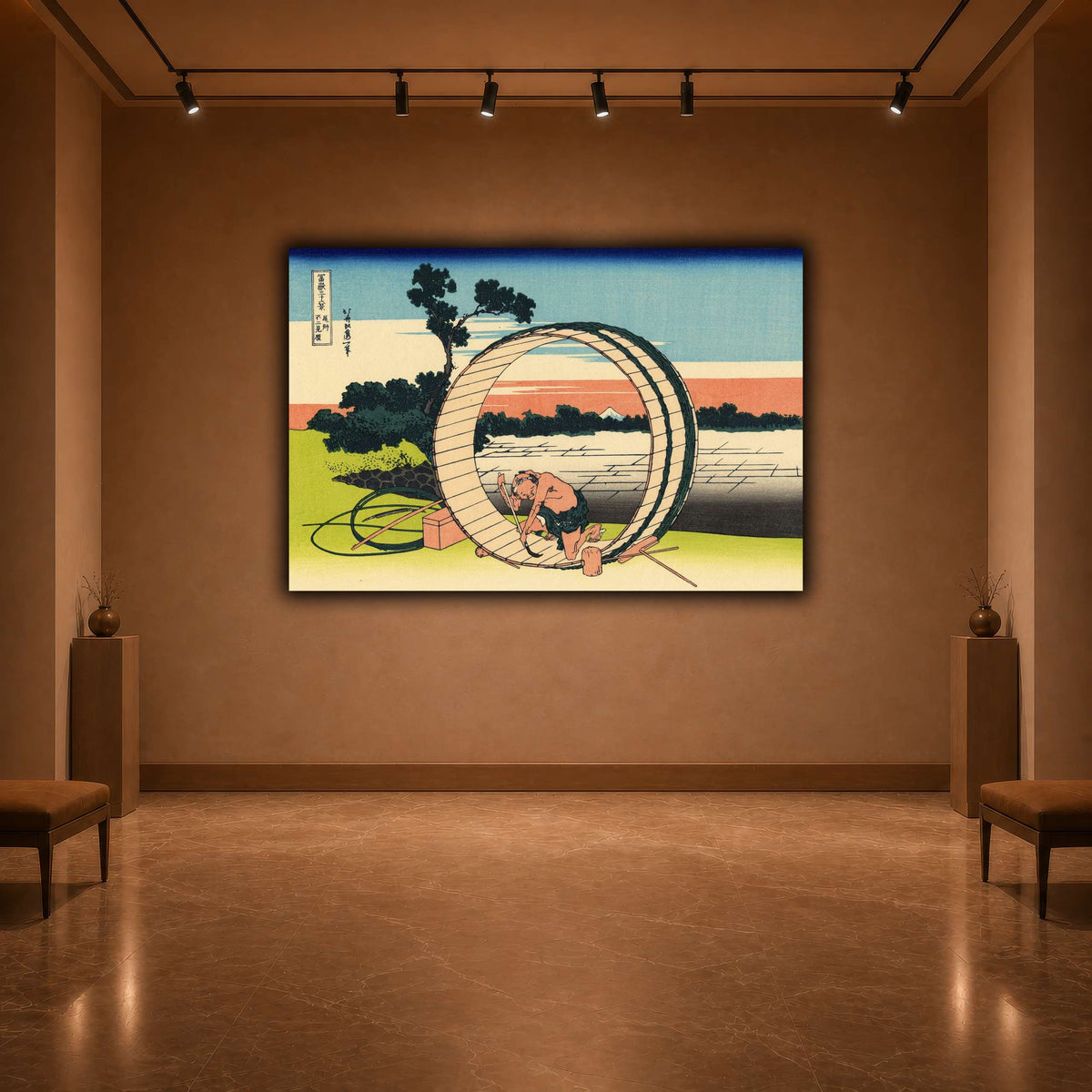 Fujimi_Fuji_view_field_in_the_Owari_province_Katsushika Hokusai  warm-agallery
