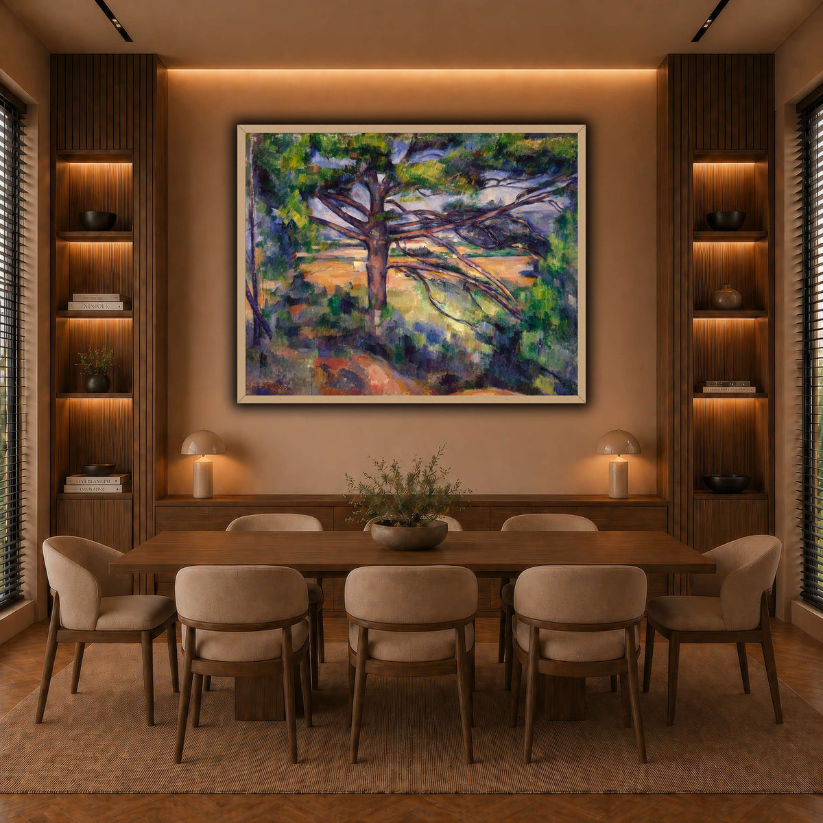 Grand_pin_et_terres_rouges_Paul_Cezanne warm-dining room