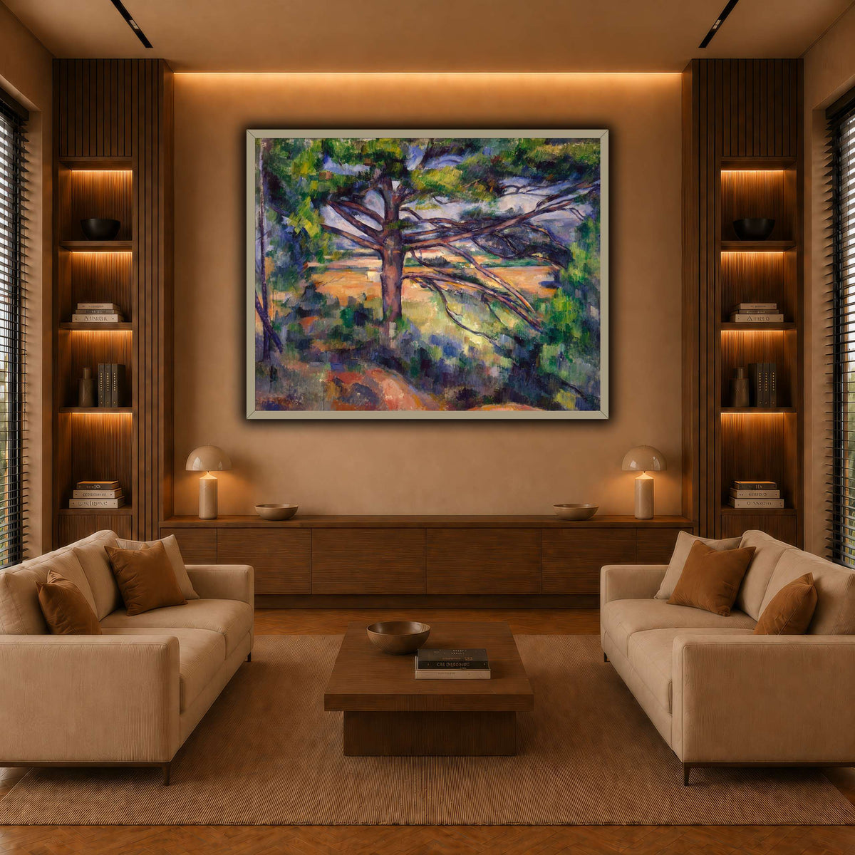Grand_pin_et_terres_rouges_Paul_Cezanne warm-living-room