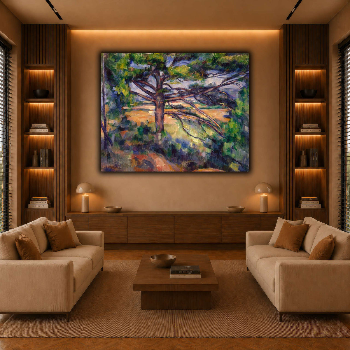 Grand_pin_et_terres_rouges_Paul_Cezanne warm-living-room
