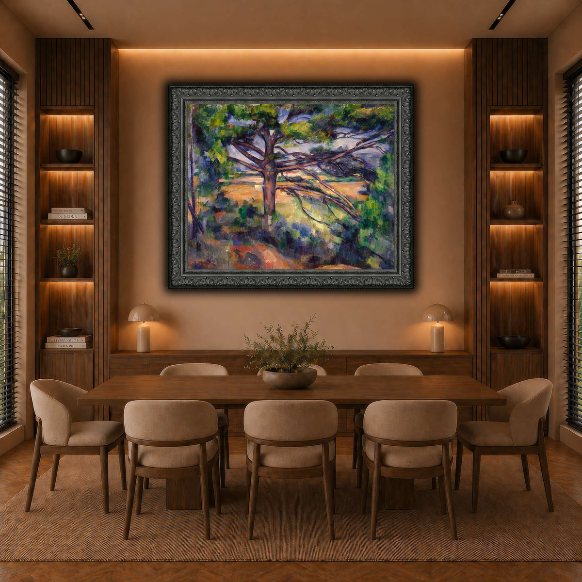 Grand_pin_et_terres_rouges_Paul_Cezanne warm-dining room