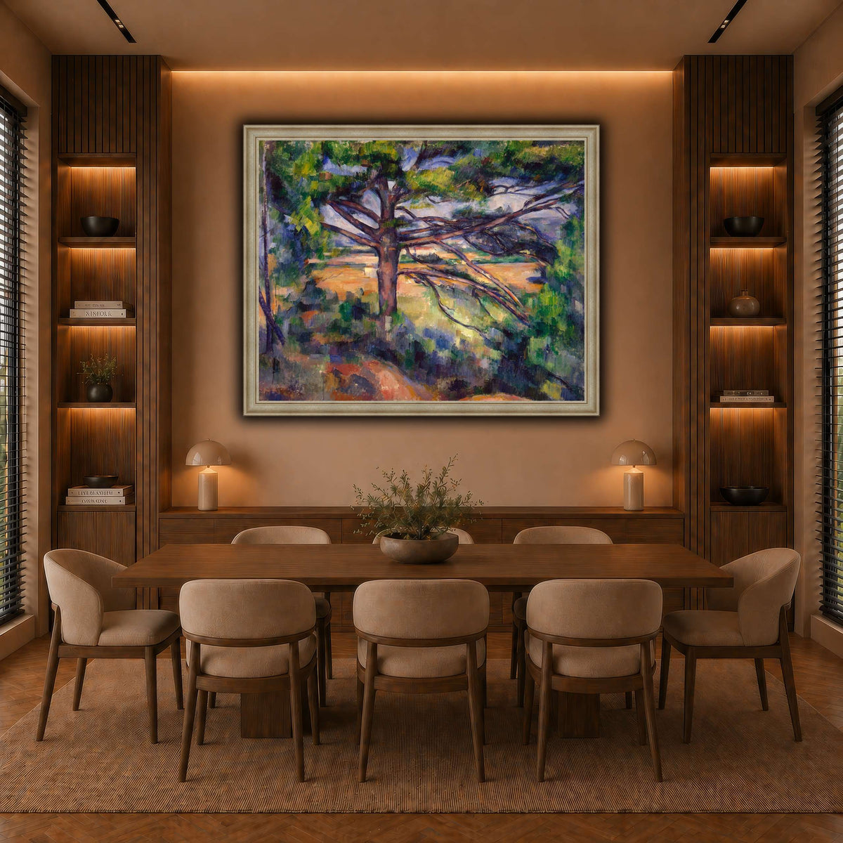 Grand_pin_et_terres_rouges_Paul_Cezanne warm-dining room