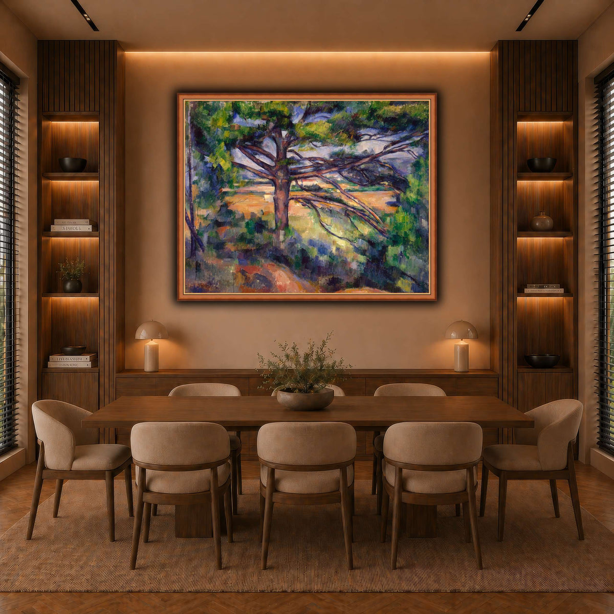 Grand_pin_et_terres_rouges_Paul_Cezanne warm-dining room