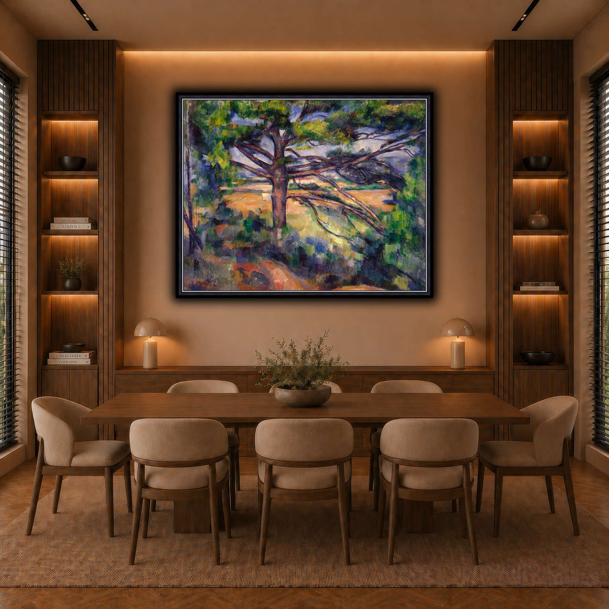 Grand_pin_et_terres_rouges_Paul_Cezanne warm-dining room