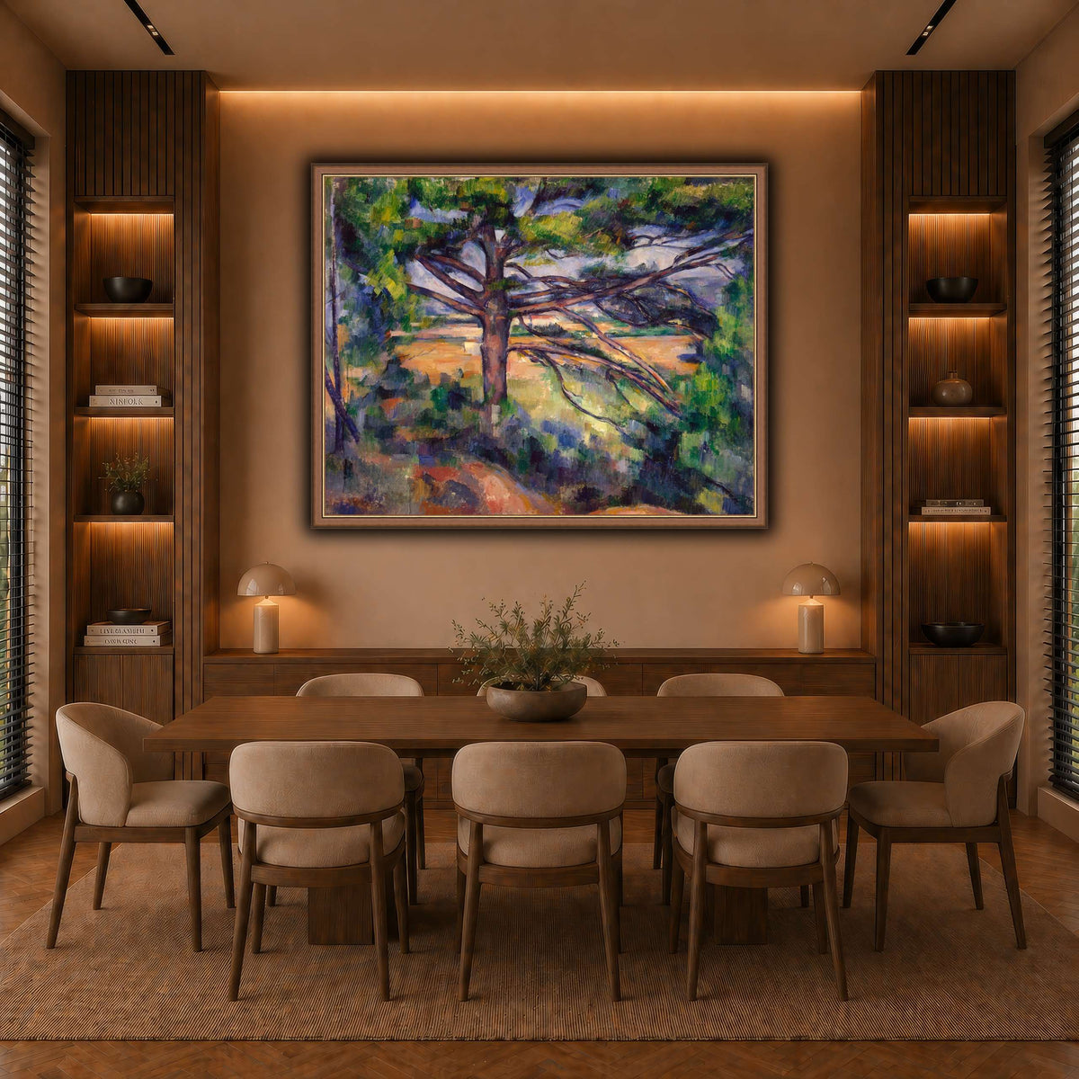 Grand_pin_et_terres_rouges_Paul_Cezanne warm-dining room