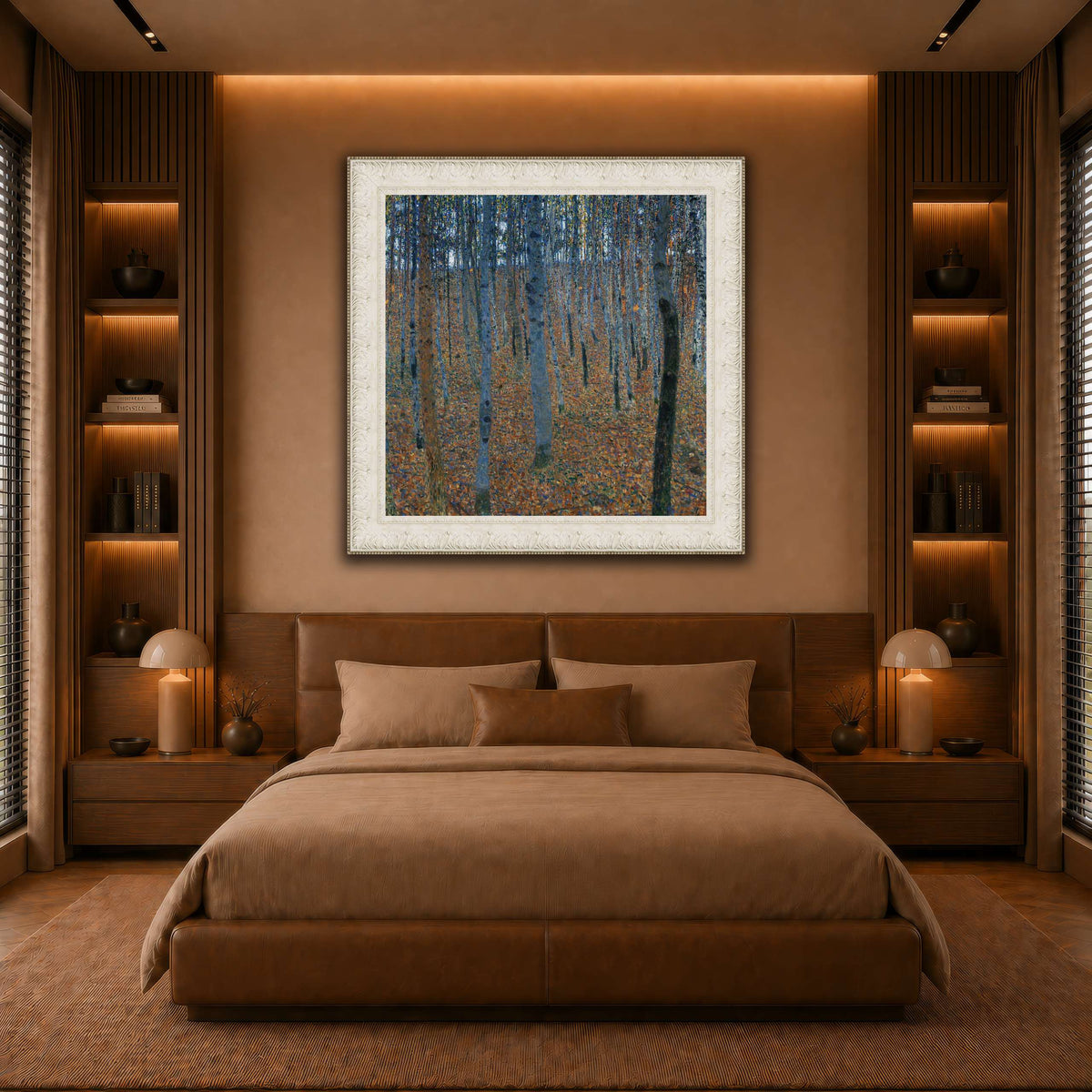 Gustav_Klimt_-_Beech_Grove_I_ warm-bedroom