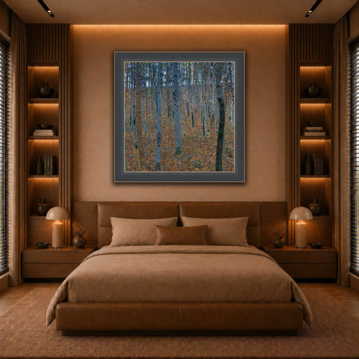 Gustav_Klimt_-_Beech_Grove_I_ warm-bedroom