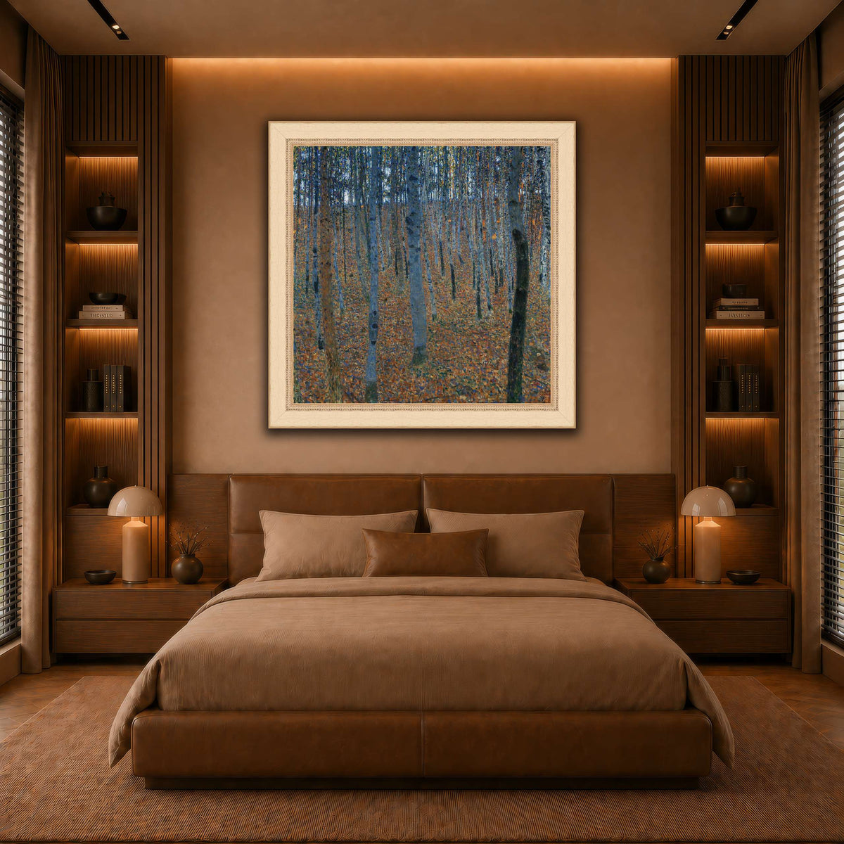 Gustav_Klimt_-_Beech_Grove_I_ warm-bedroom