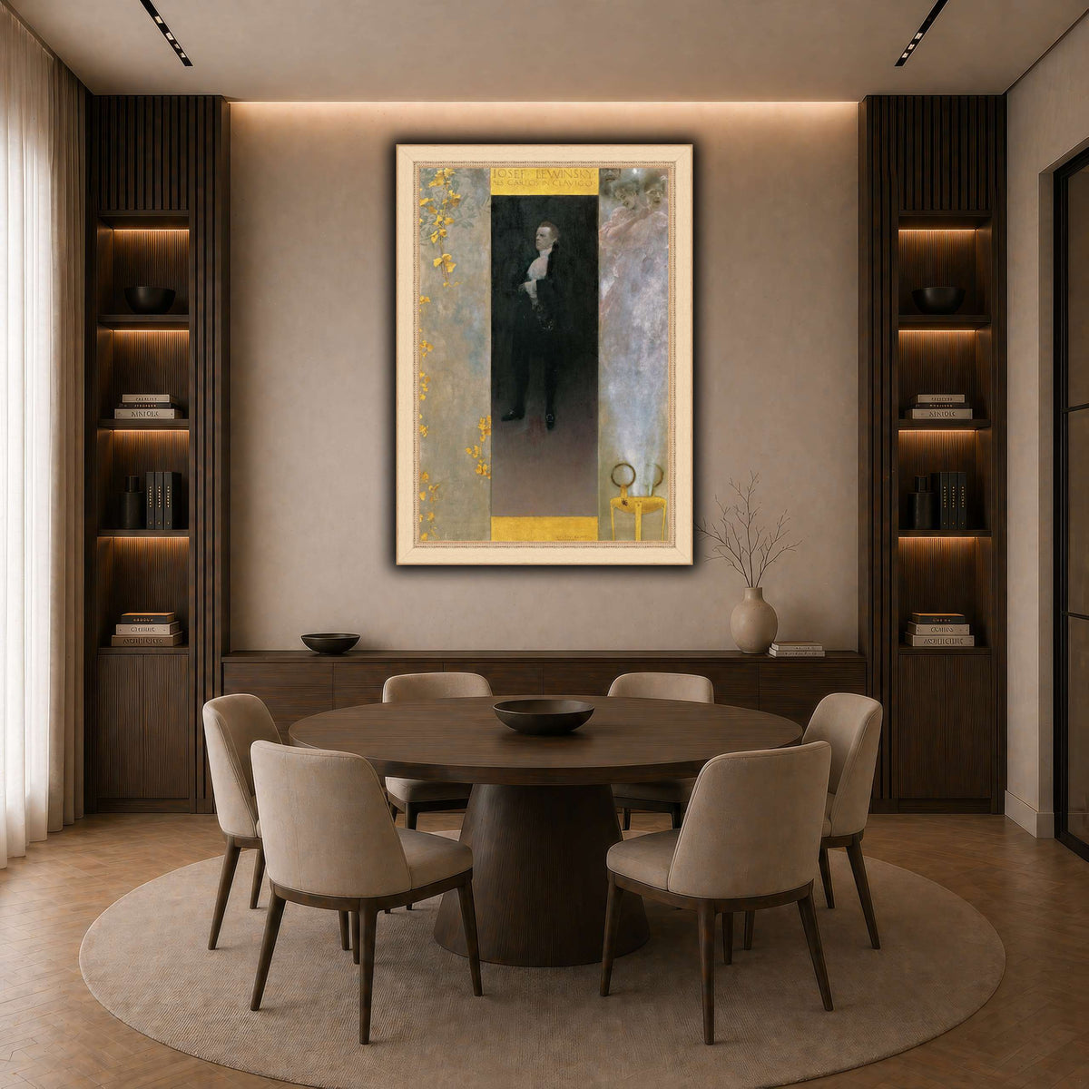 Gustav_Klimt_-_Josef_Lewinsky_als_Carlos_in_Clavigo dark neutral-dining room