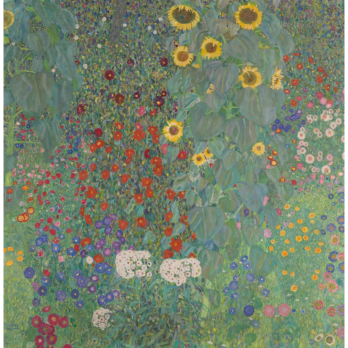 Gustav_Klimt,_1907,_Farm_Garden_with_Sunflower