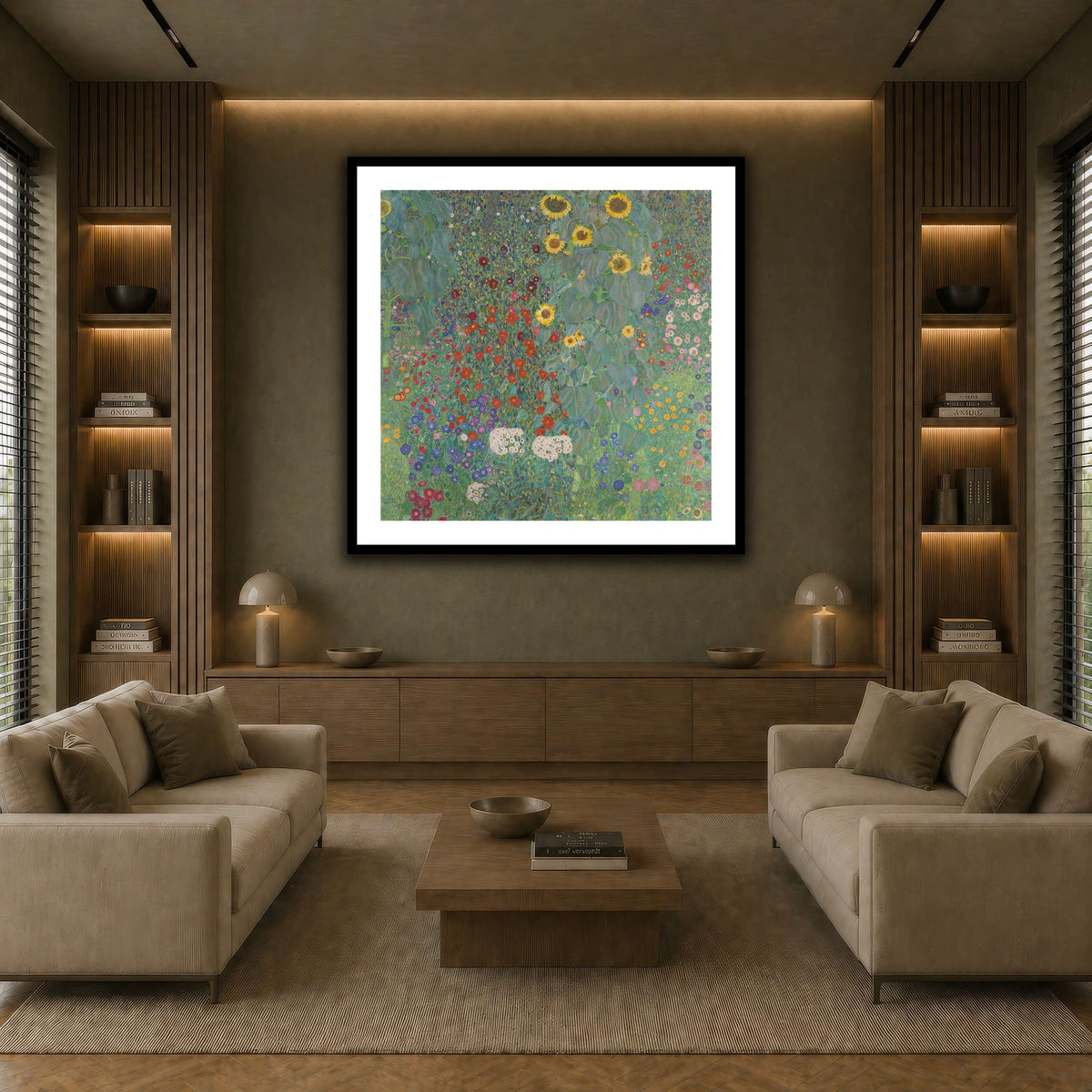 Gustav_Klimt,_1907,_Farm_Garden_with_Sunflower earth-living room