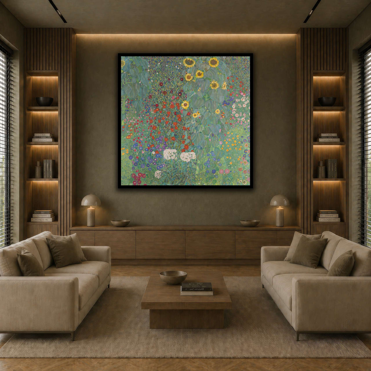 Gustav_Klimt,_1907,_Farm_Garden_with_Sunflower earth-living room