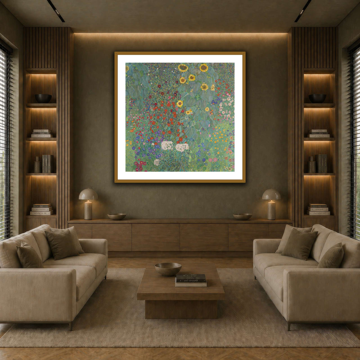 Gustav_Klimt,_1907,_Farm_Garden_with_Sunflower earth-living room