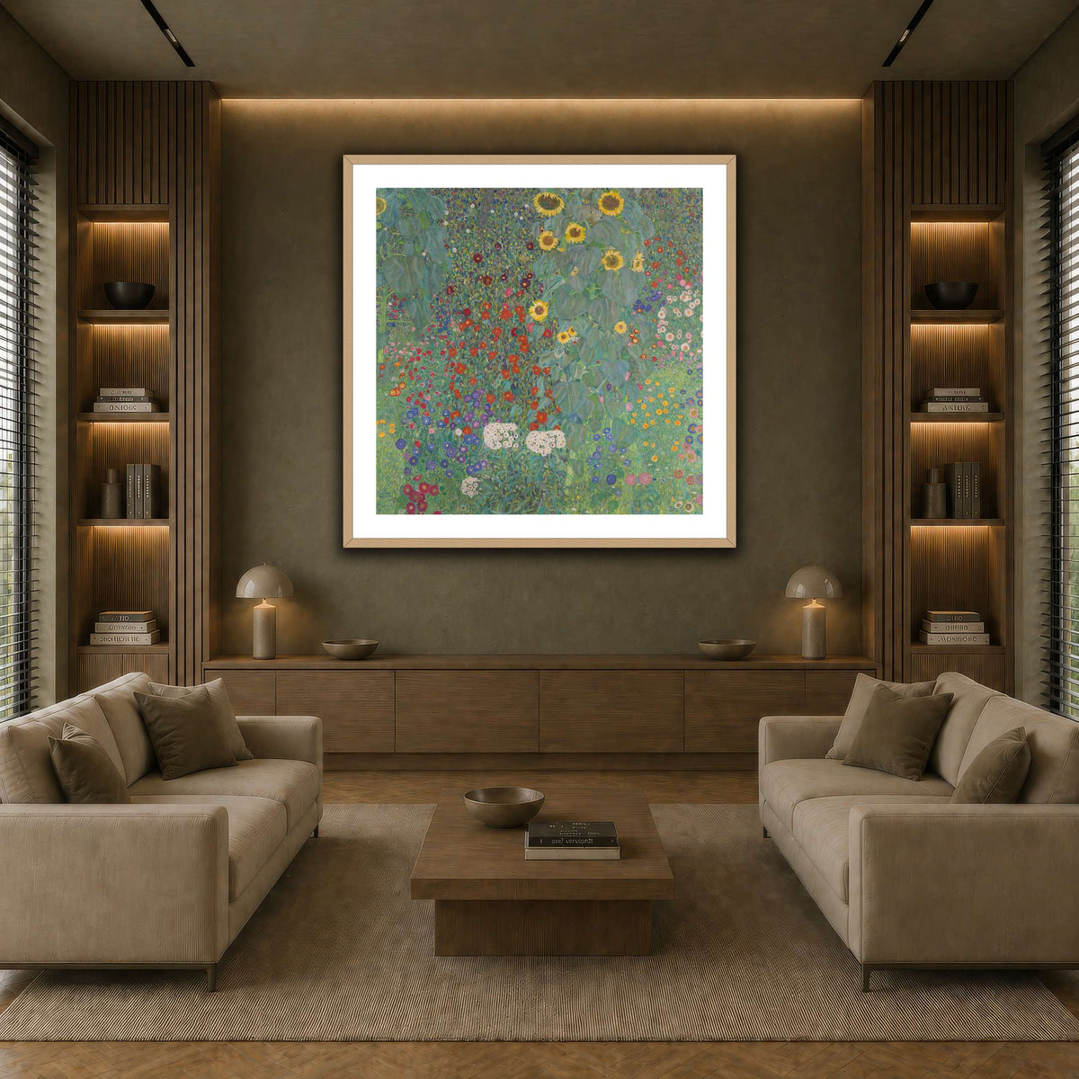 Gustav_Klimt,_1907,_Farm_Garden_with_Sunflower earth-living room