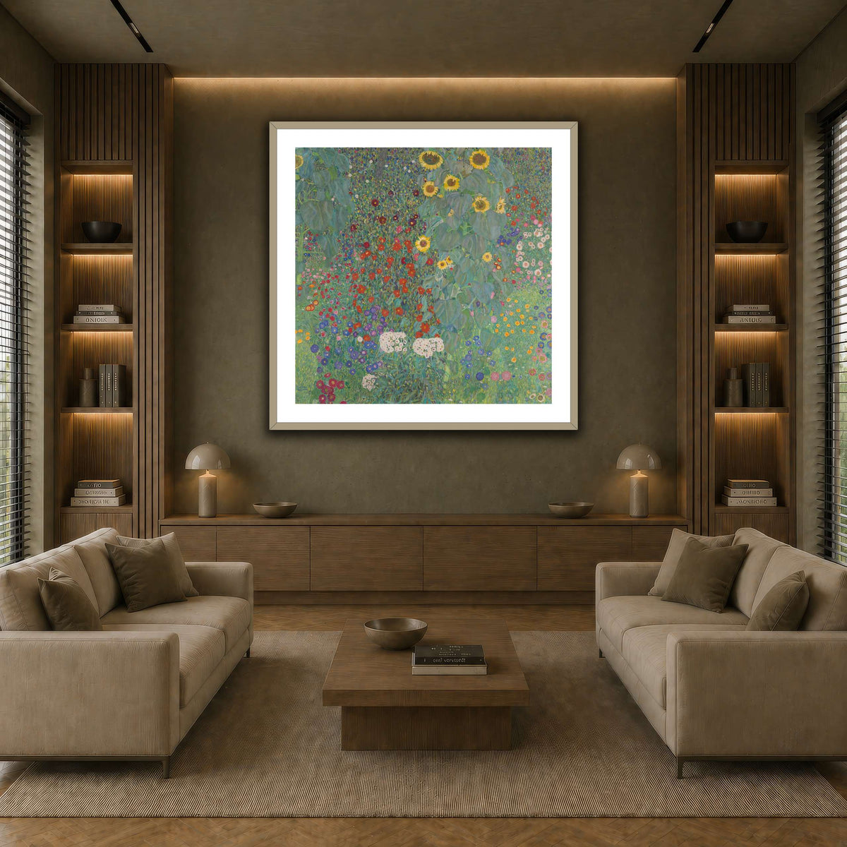 Gustav_Klimt,_1907,_Farm_Garden_with_Sunflower earth-living room
