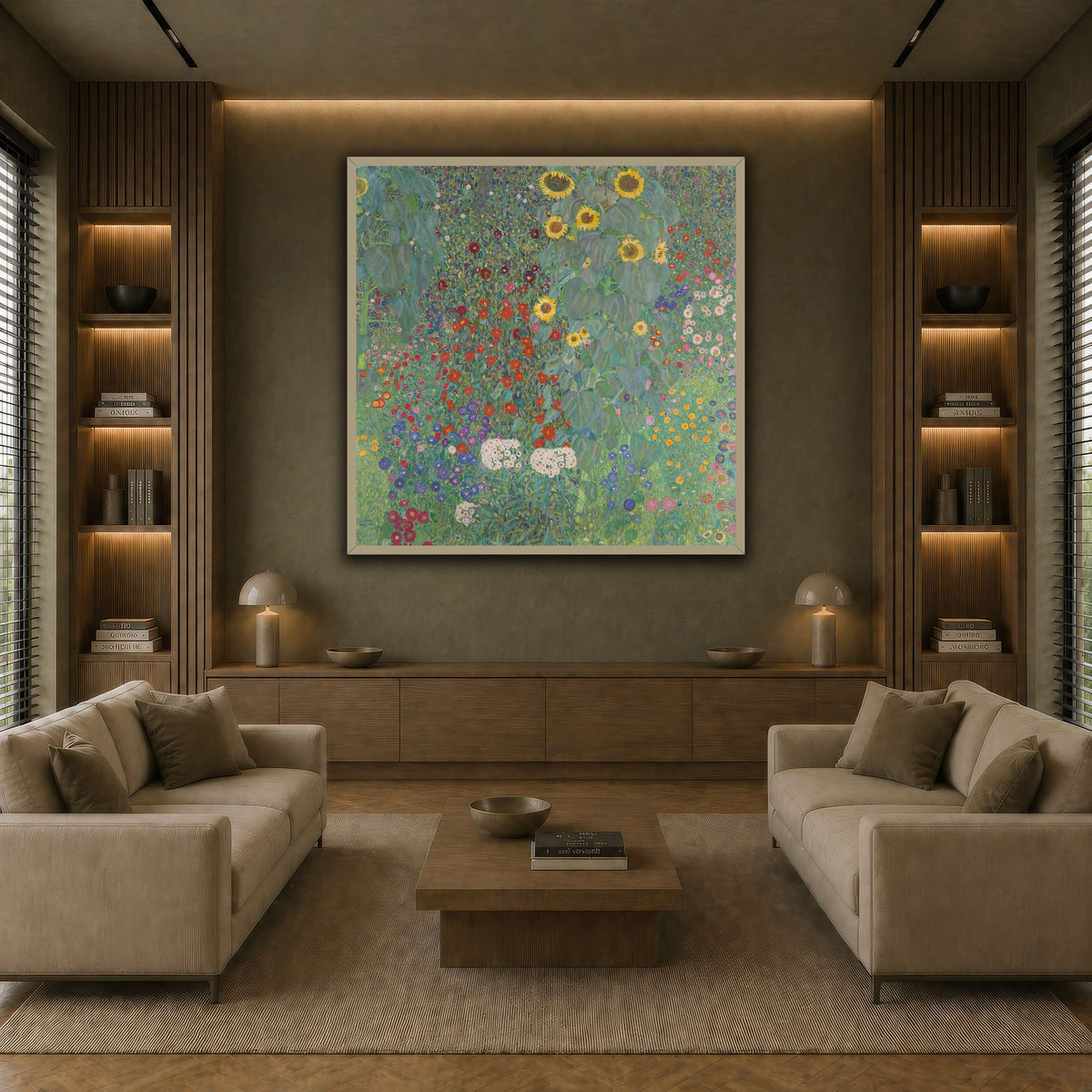 Gustav_Klimt,_1907,_Farm_Garden_with_Sunflower earth-living room