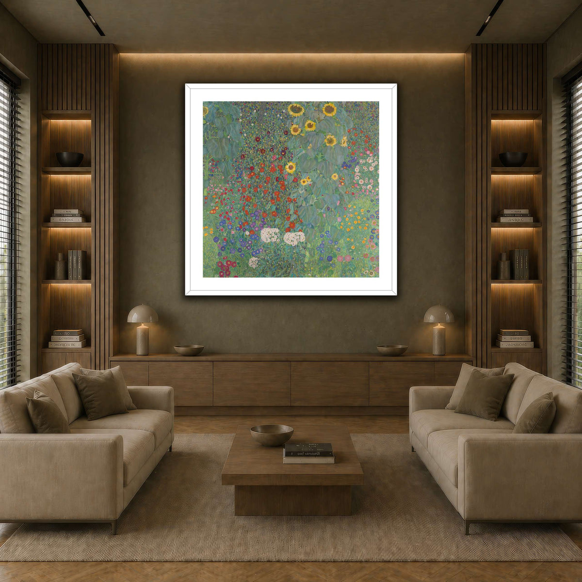 Gustav_Klimt,_1907,_Farm_Garden_with_Sunflower earth-living room