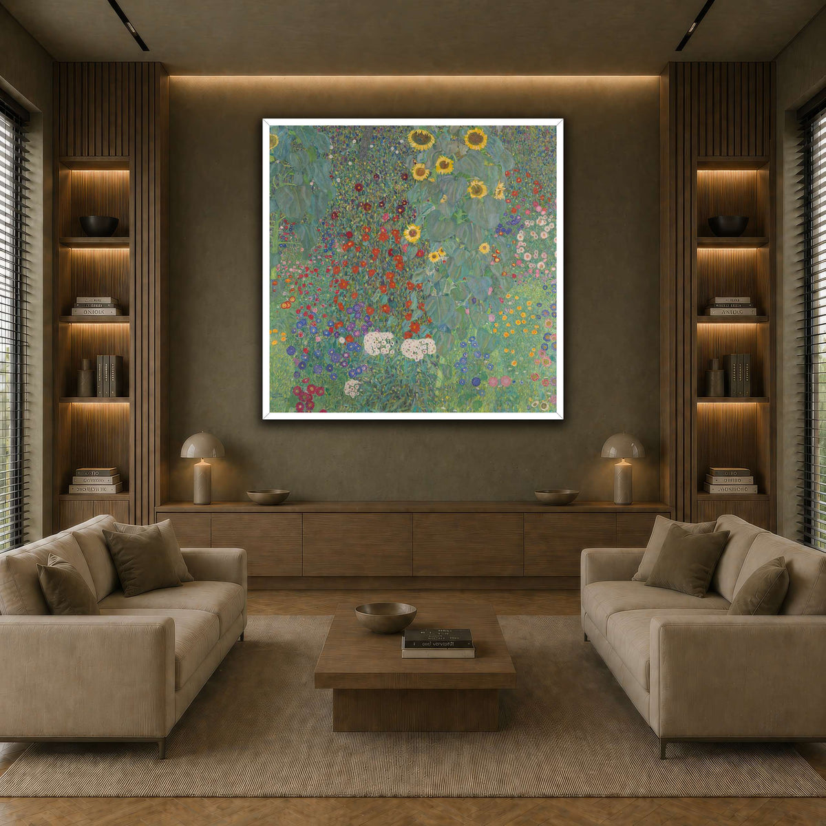 Gustav_Klimt,_1907,_Farm_Garden_with_Sunflower earth-living room