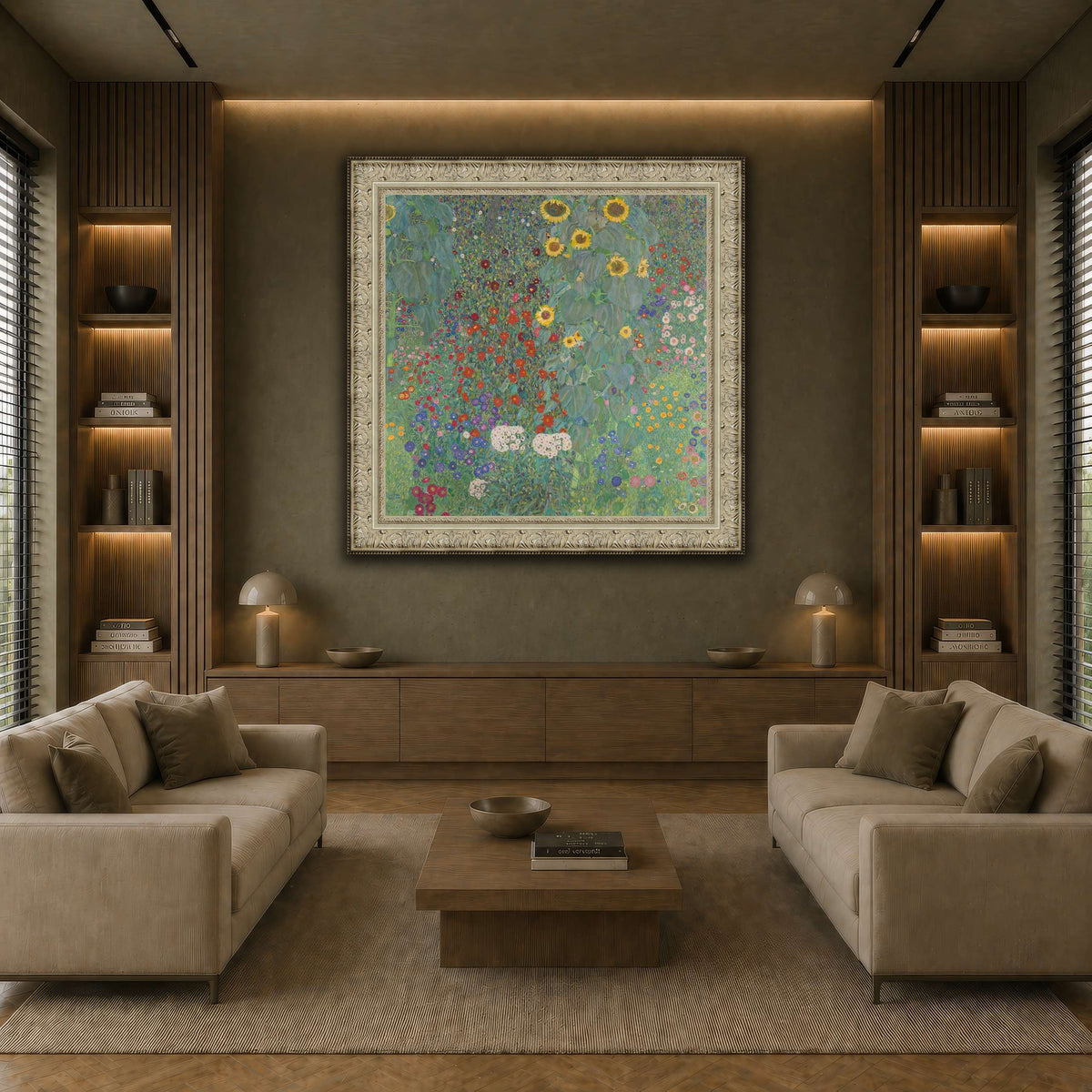 Gustav_Klimt,_1907,_Farm_Garden_with_Sunflower earth-living room