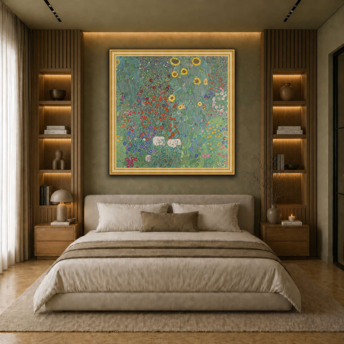 Gustav_Klimt,_1907,_Farm_Garden_with_Sunflower earth-bedroom