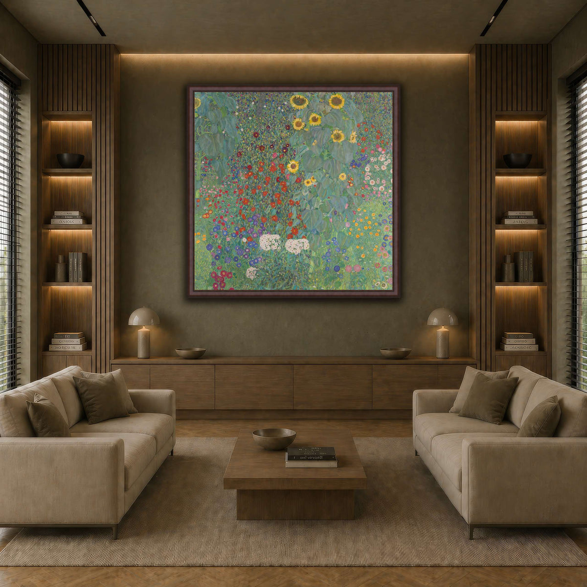 Gustav_Klimt,_1907,_Farm_Garden_with_Sunflower earth-living room